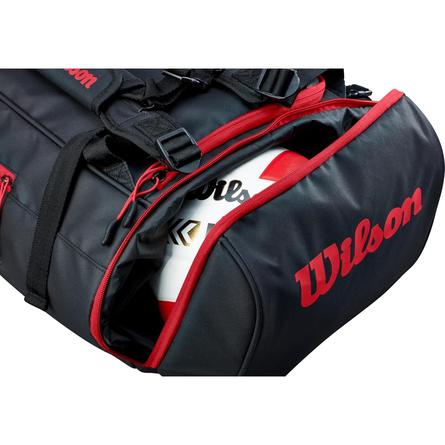 Bolsa de Deporte Wilson WTH132190 - Negro/Rojo, 77.6x29.5cm