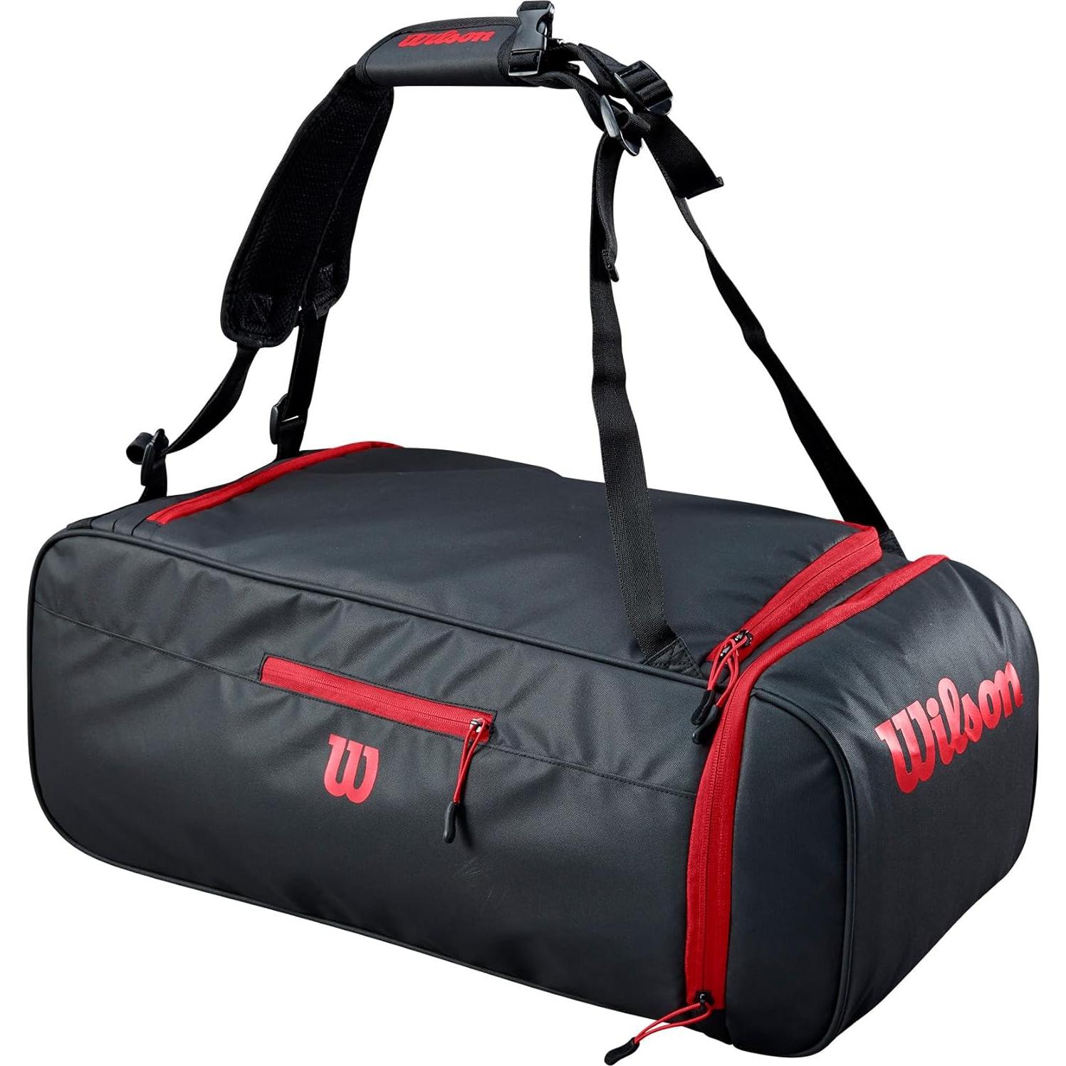 Bolsa de Deporte Wilson WTH132190 - Negro/Rojo, 77.6x29.5cm