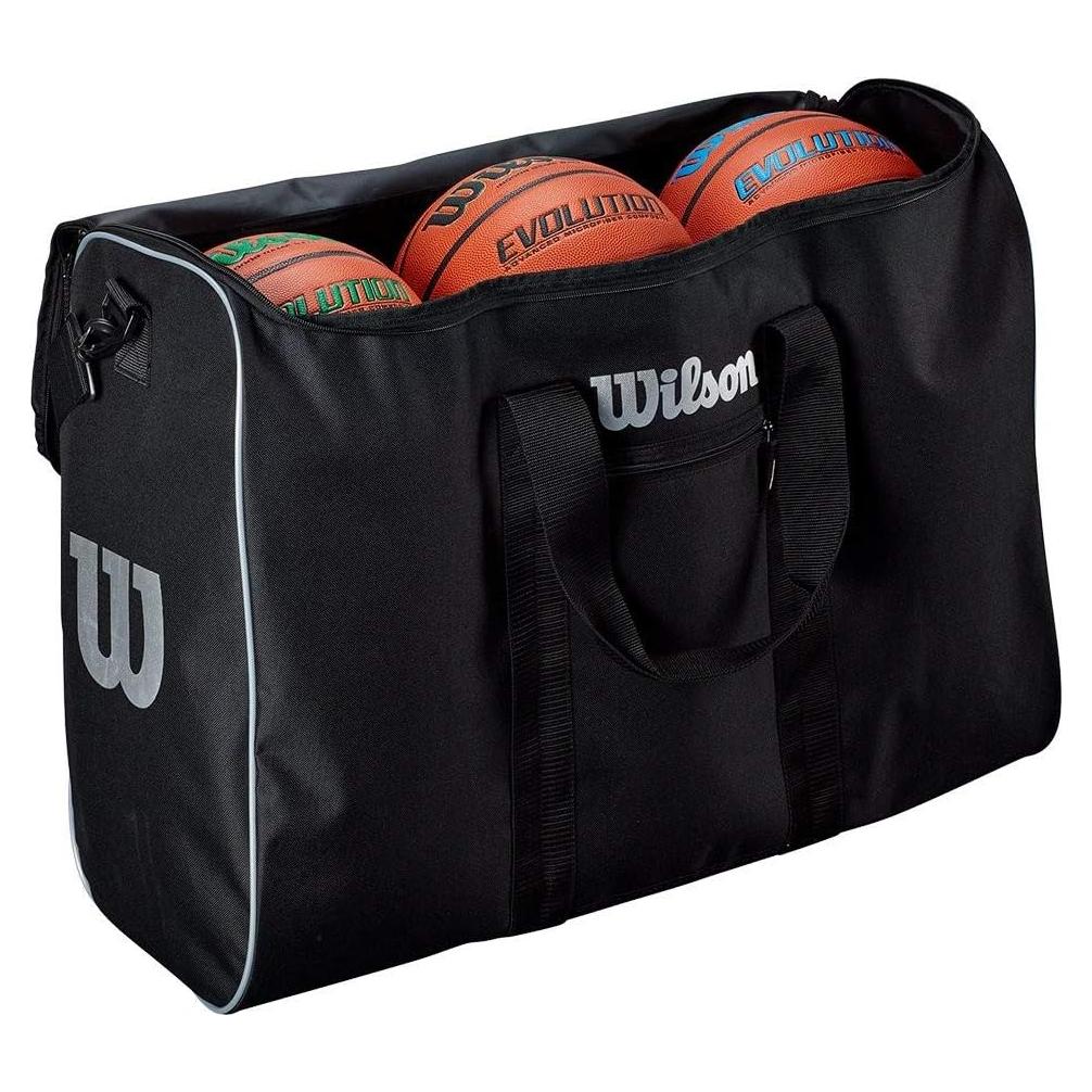 Bolsa de Baloncesto Wilson para 6 Pelotas Negra