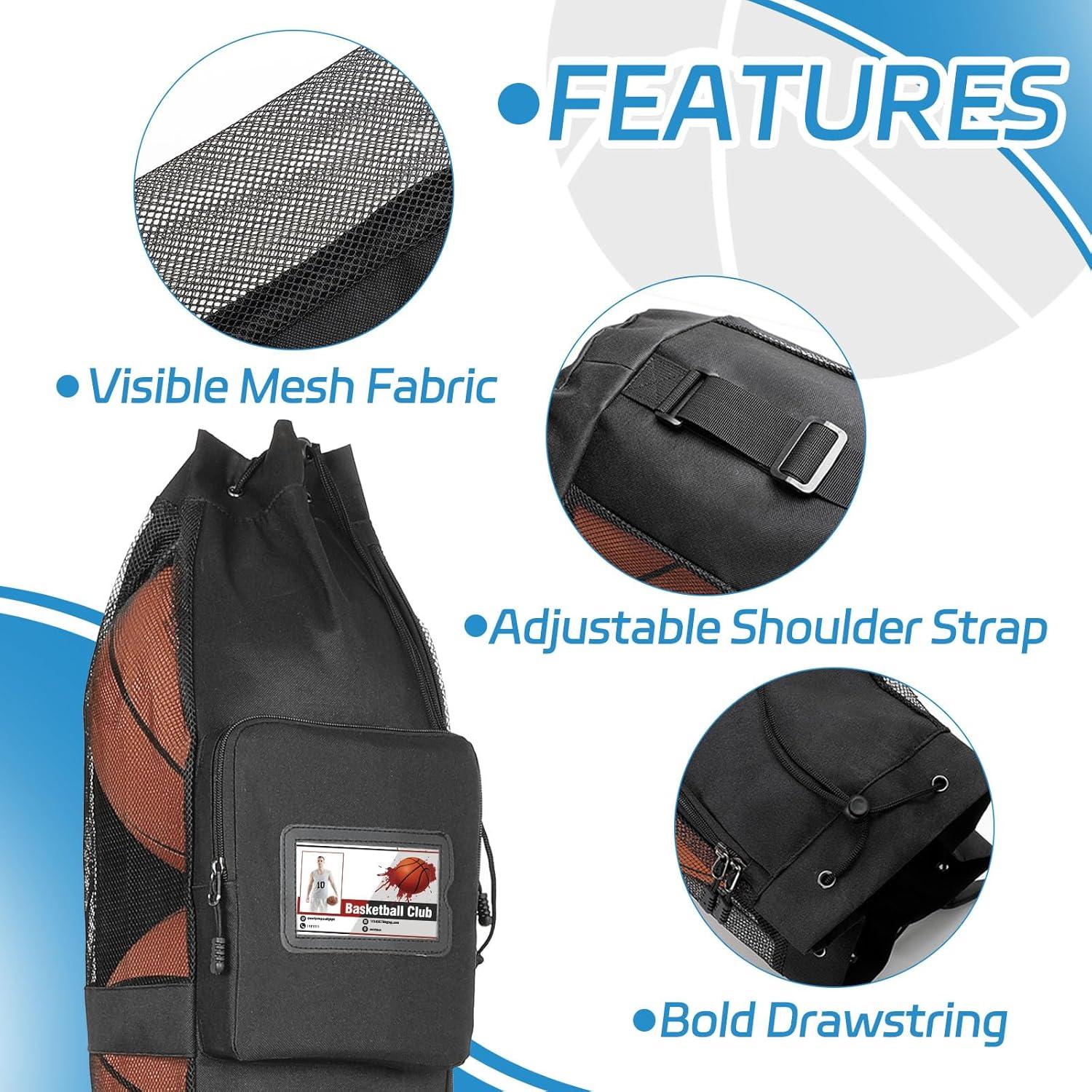 Bolsa de Malla para Balones de Baloncesto Skureay 5 Balones