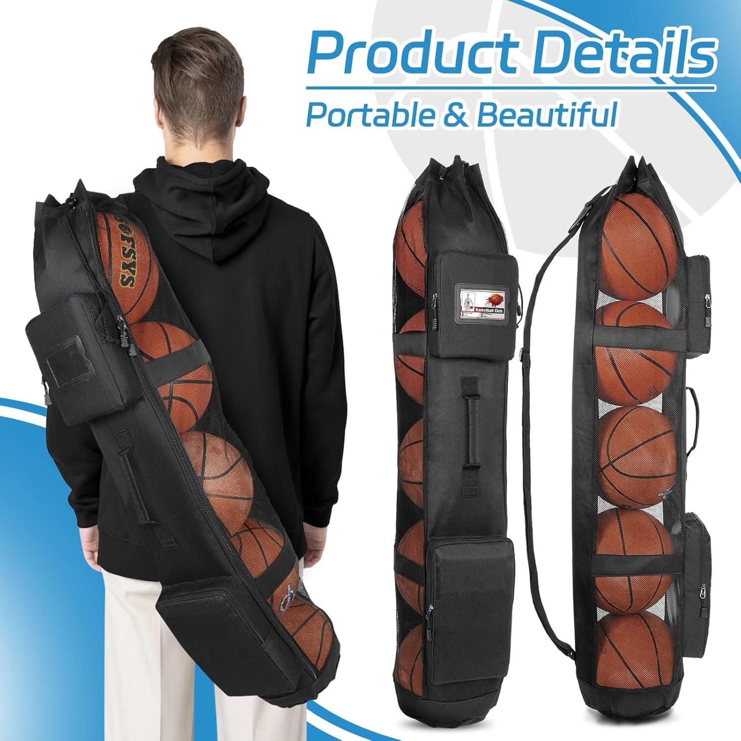 Bolsa de Malla para Balones de Baloncesto Skureay 5 Balones