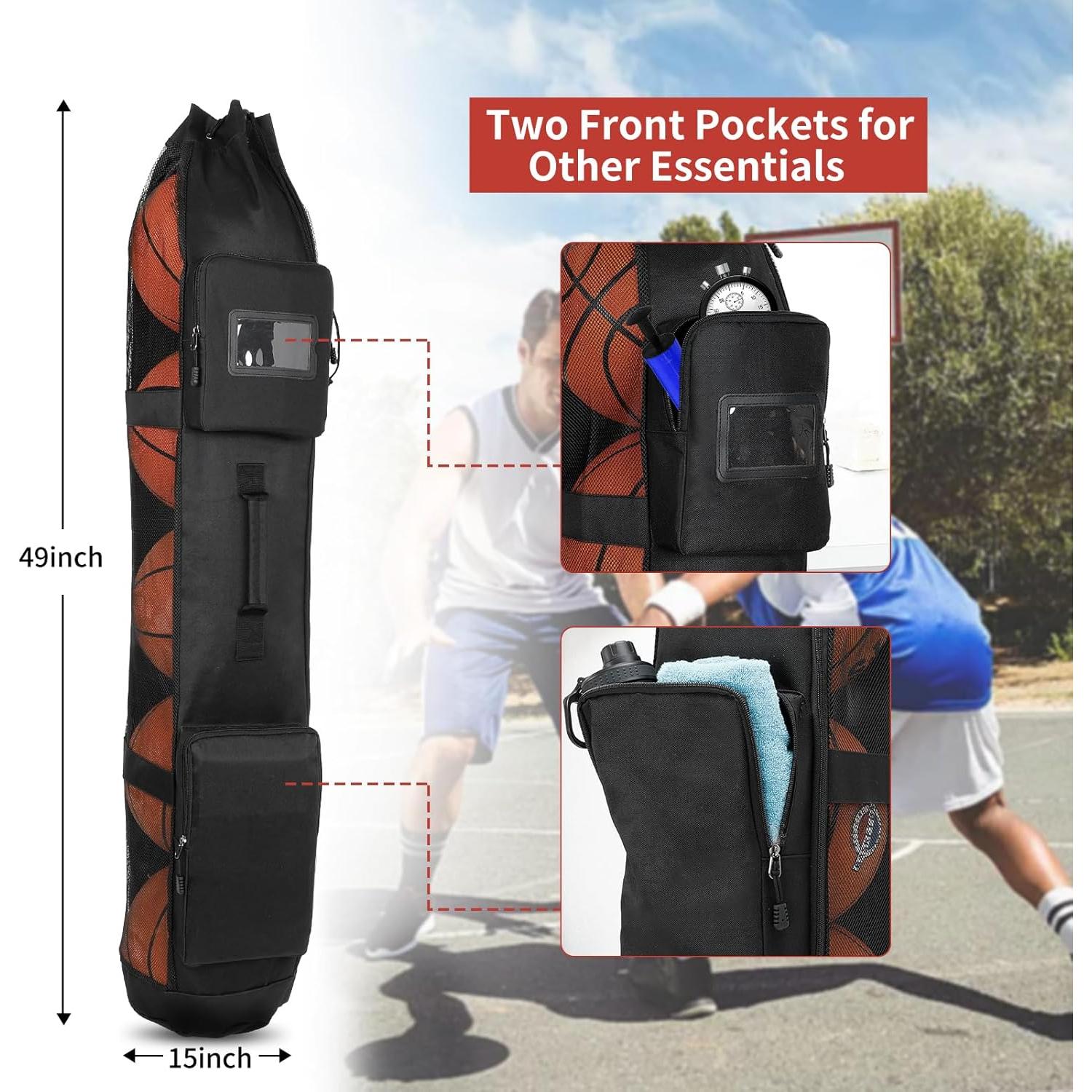 Bolsa de Malla para Balones de Baloncesto Skureay 5 Balones