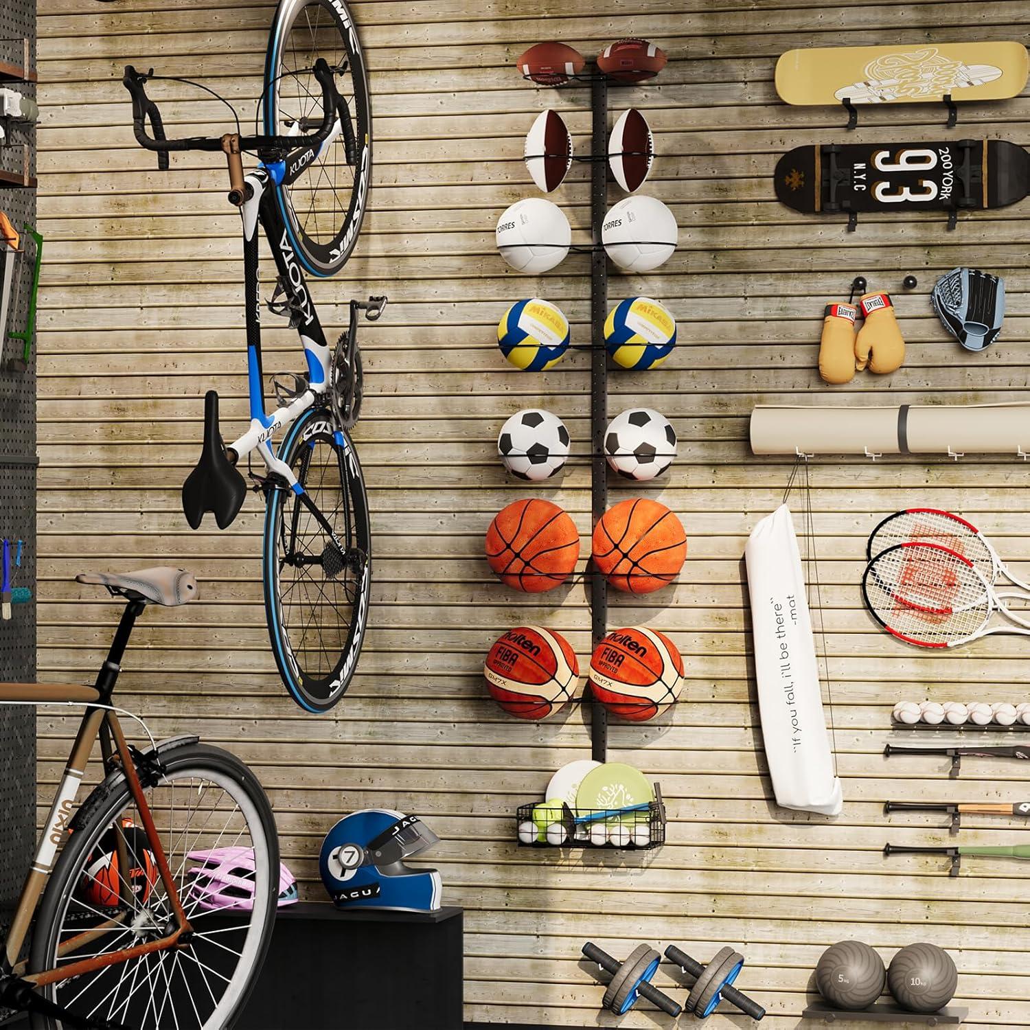 Soporte de Baloncesto Montado en Pared Feyejade 8 Niveles Ajustable