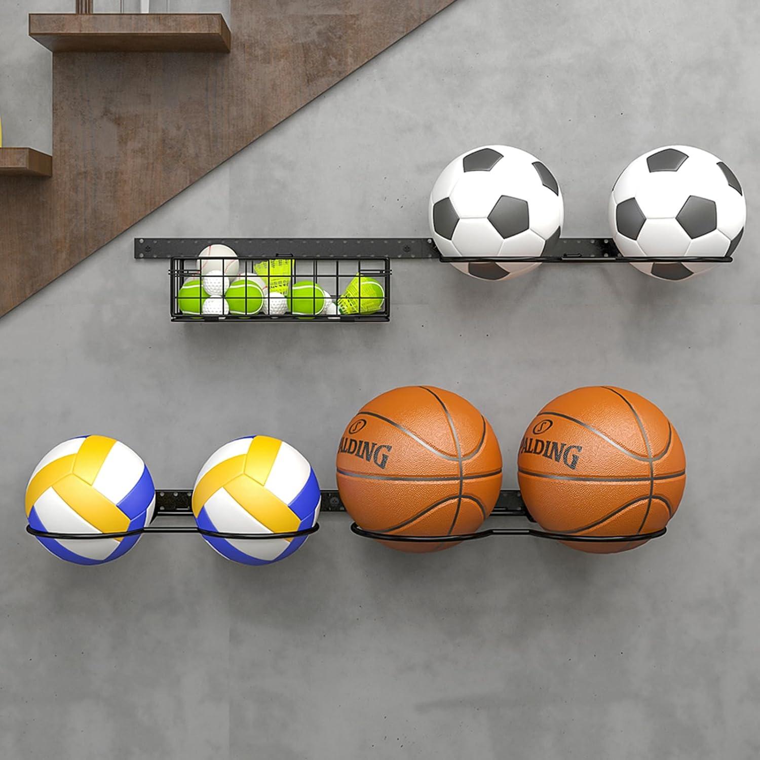 Soporte de Baloncesto Montado en Pared Feyejade 8 Niveles Ajustable