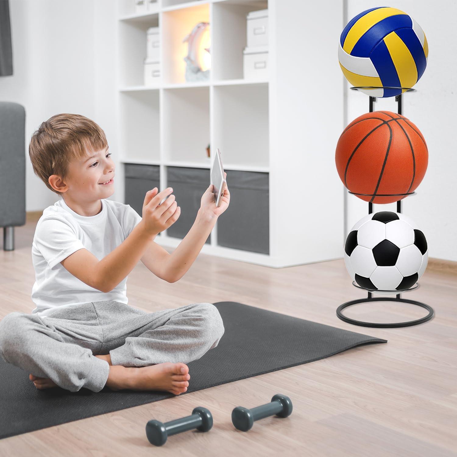 Estante de Almacenamiento Vertical QWORK para Balones - 3 Niveles