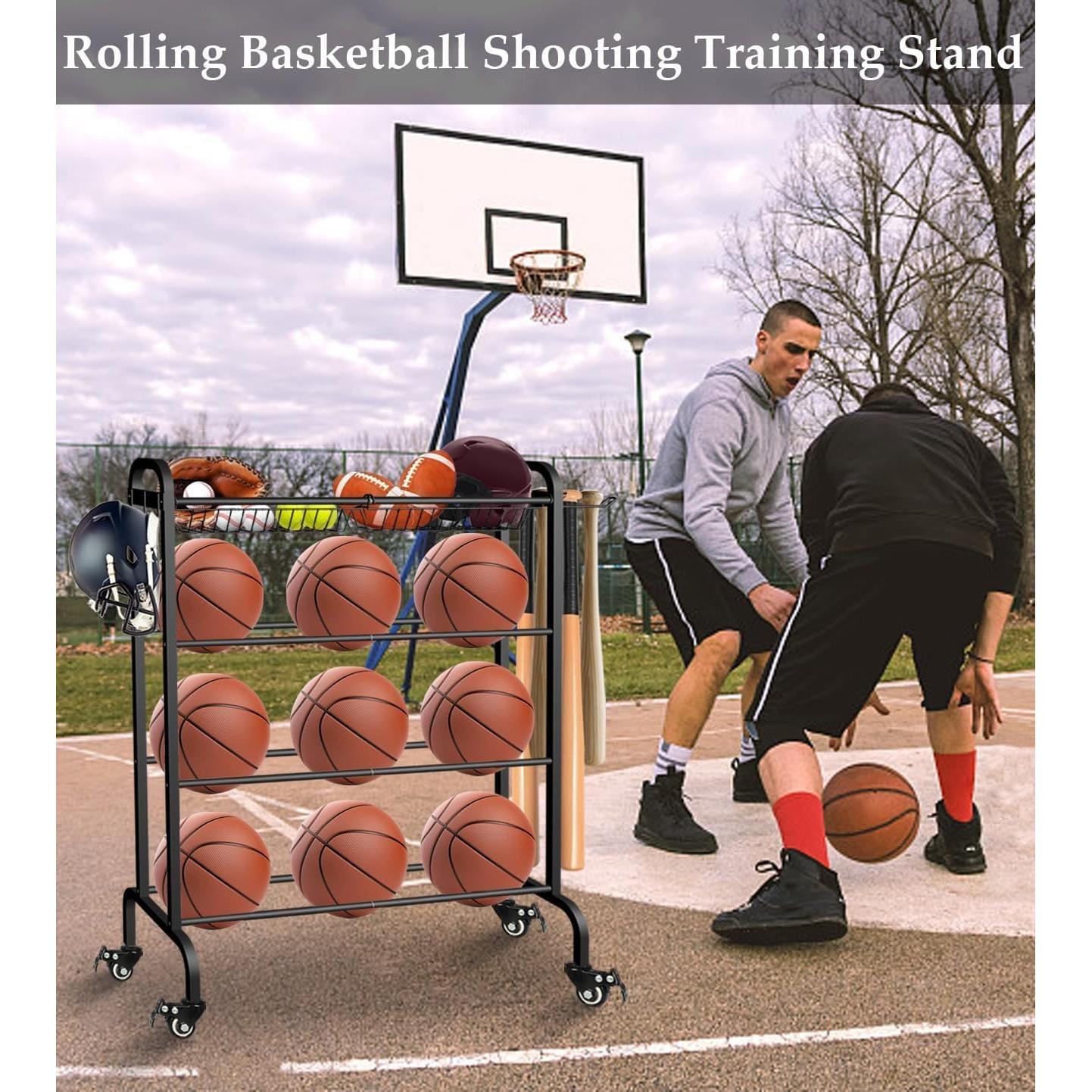 Estante Organizador de Pelotas Ardier 4 Niveles Negro