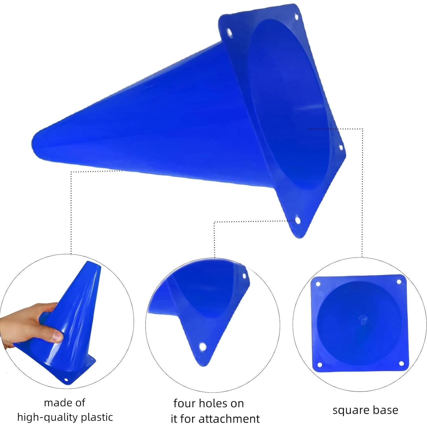 24 Conos de Tráfico de Plástico LCPQMZGH 17.78 cm Entrenamiento