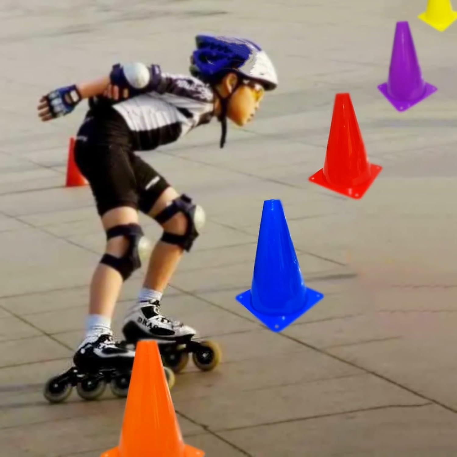 24 Conos de Tráfico de Plástico LCPQMZGH 17.78 cm Entrenamiento