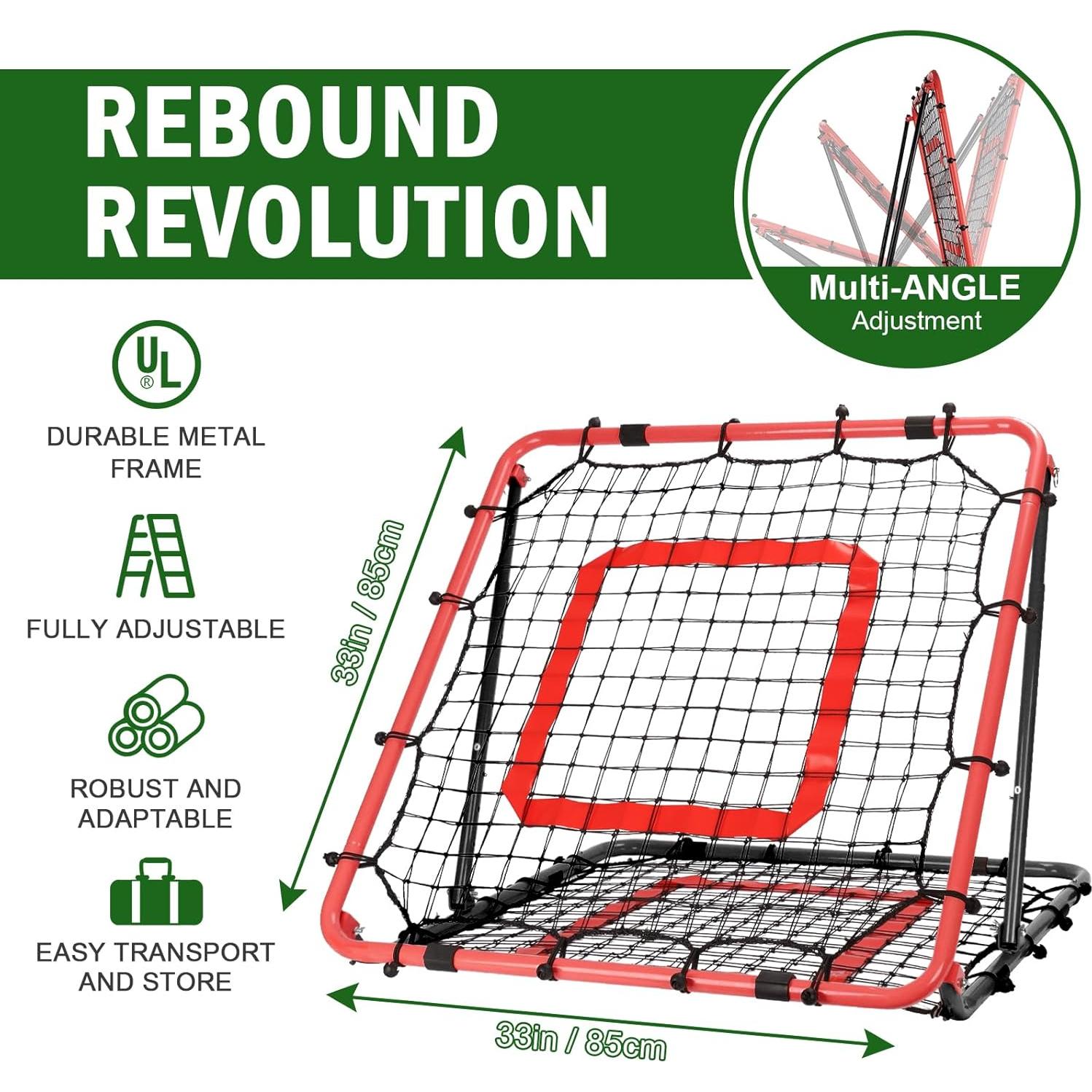 Red de Rebote Multi-Deporte BaseGoal 85x85 cm Ajustable