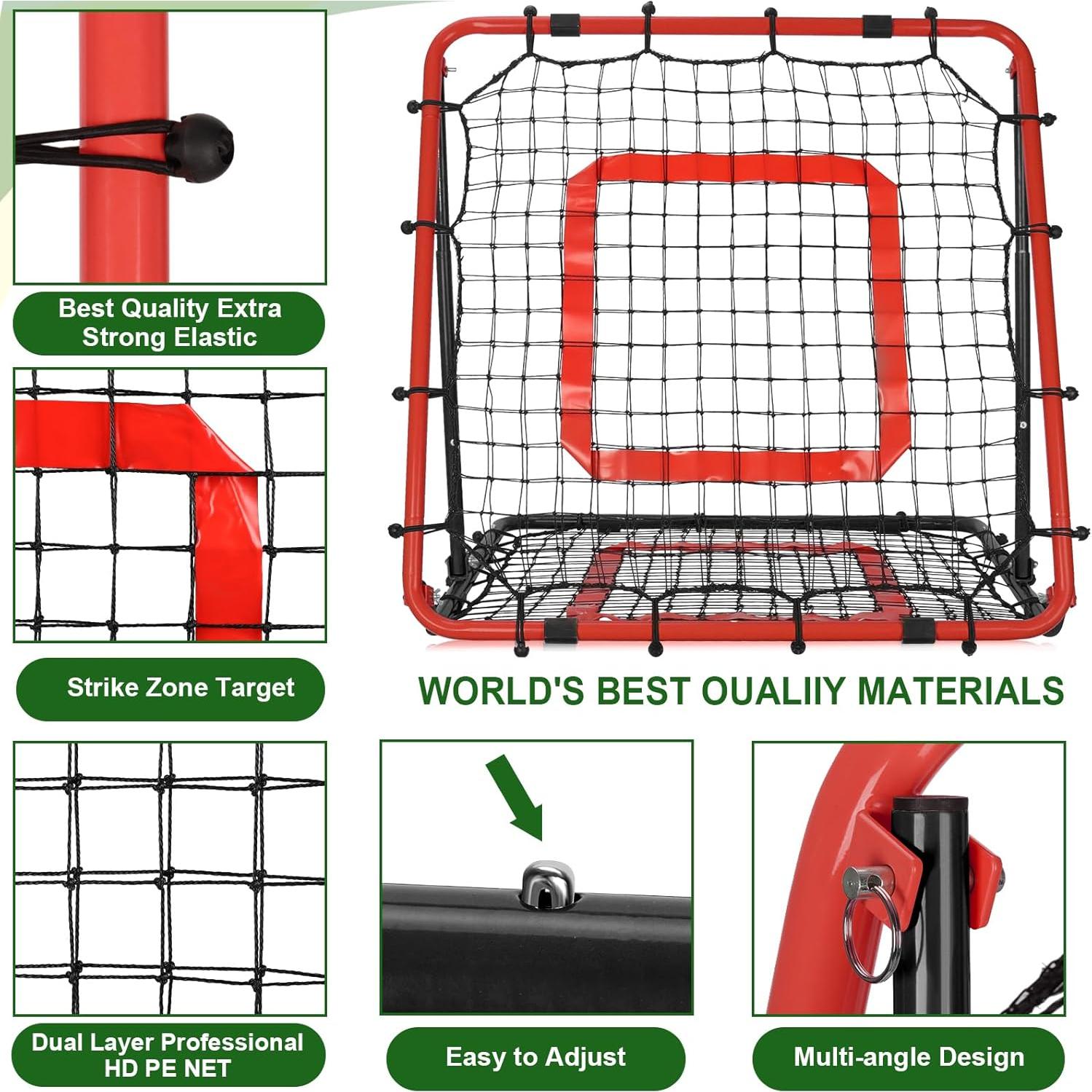 Red de Rebote Multi-Deporte BaseGoal 85x85 cm Ajustable