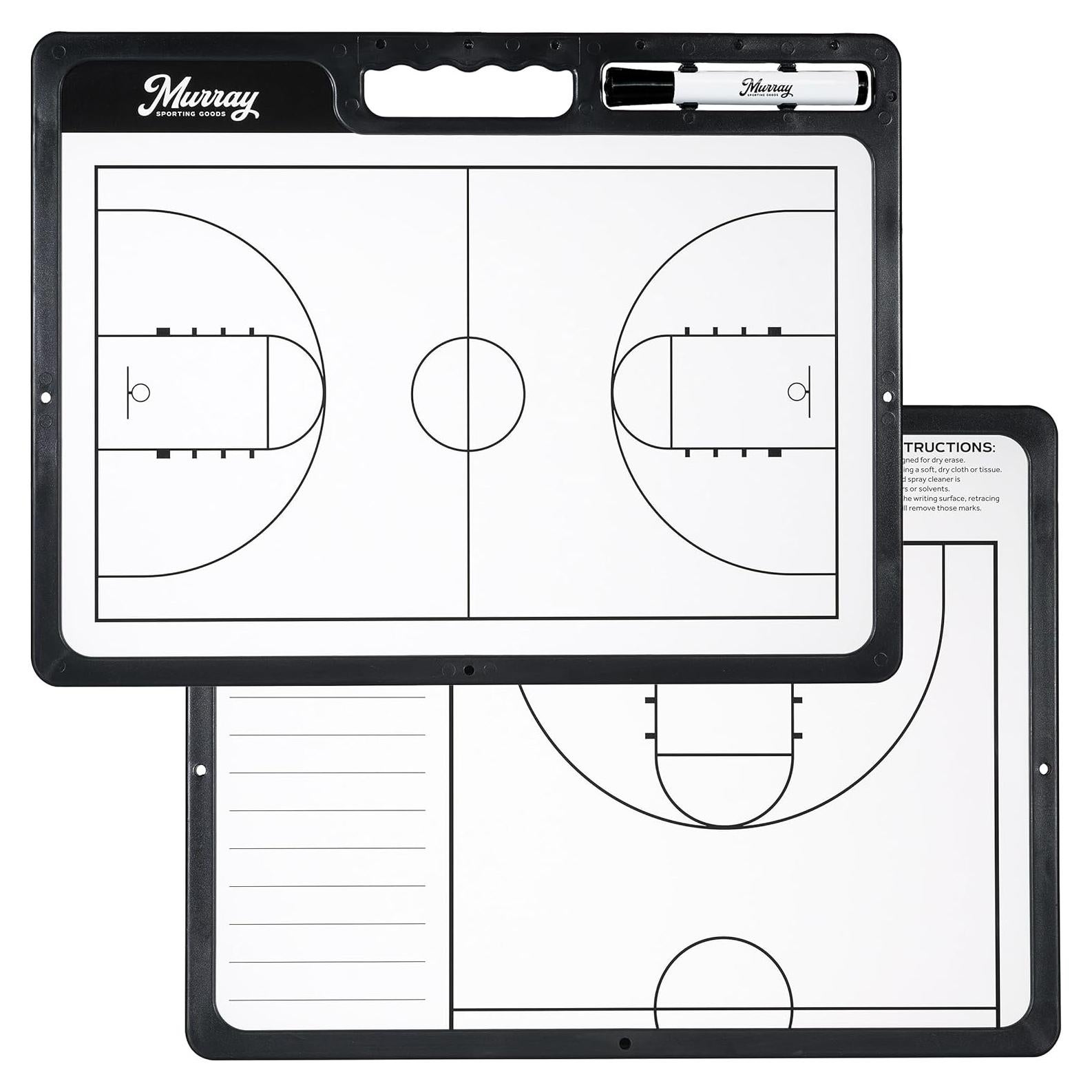 Pizarra Blanca Premium Murray para Entrenadores de Baloncesto 42x31.75cm