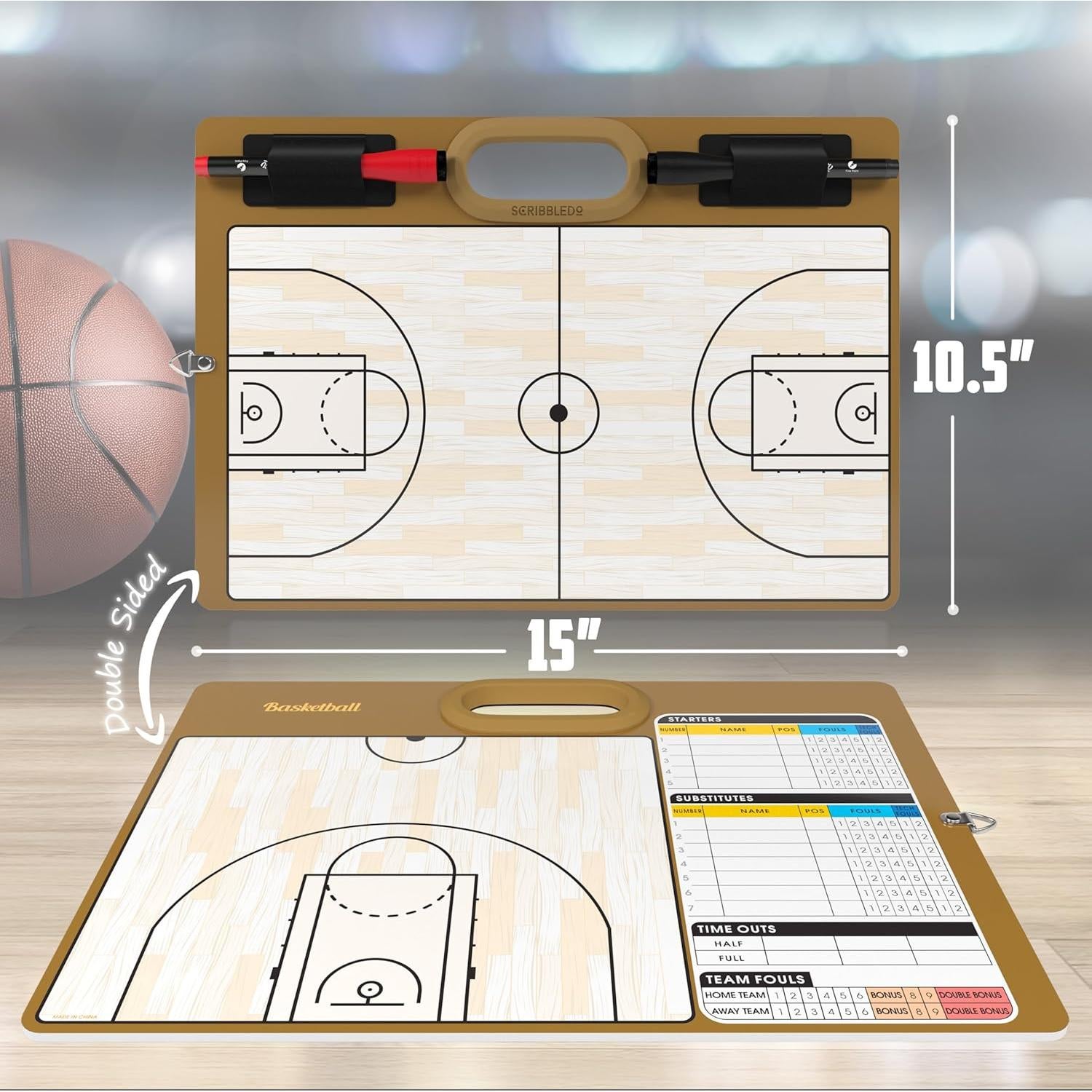Pizarra de Entrenamiento de Baloncesto Scribbledo 27.9x38.1cm