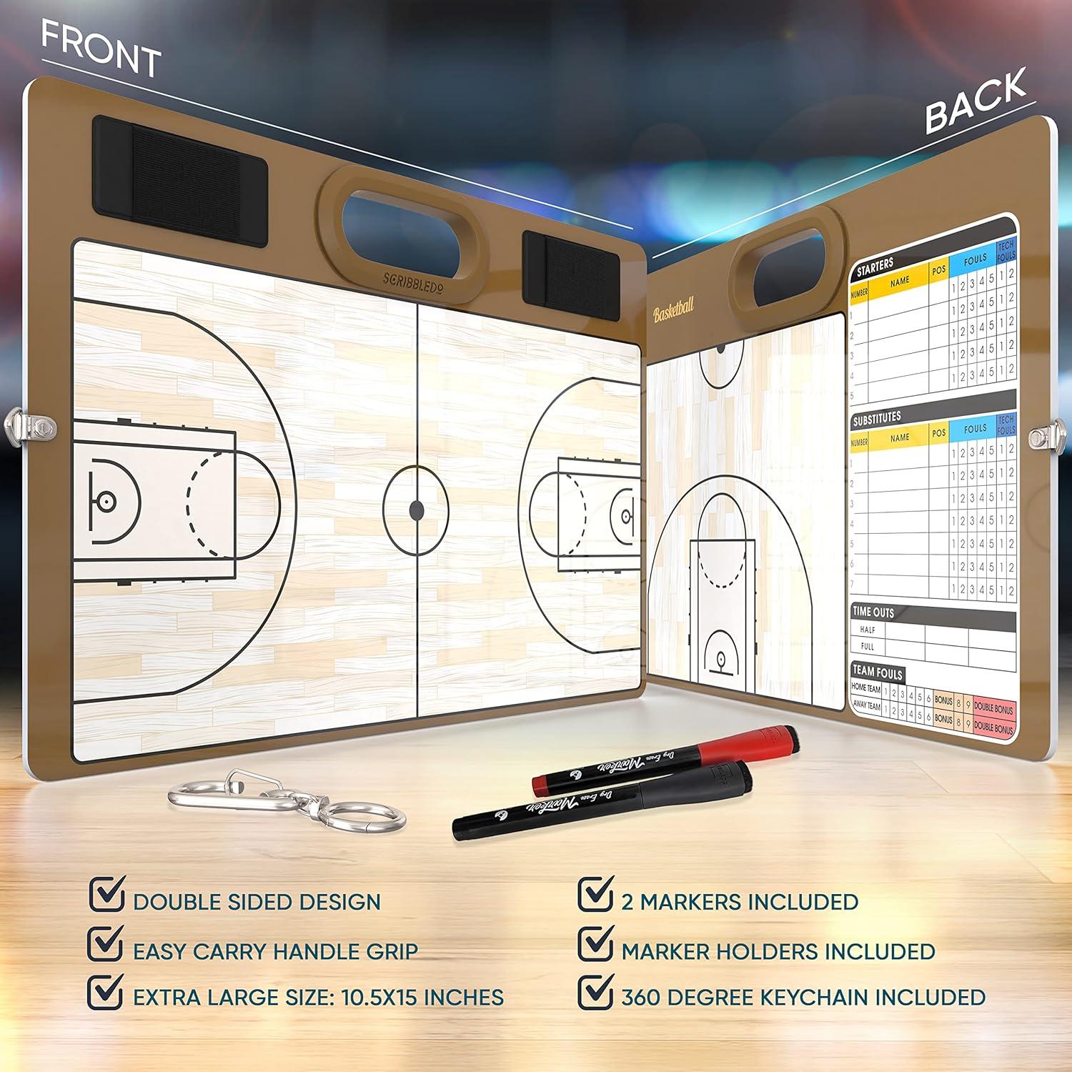 Pizarra de Entrenamiento de Baloncesto Scribbledo 27.9x38.1cm