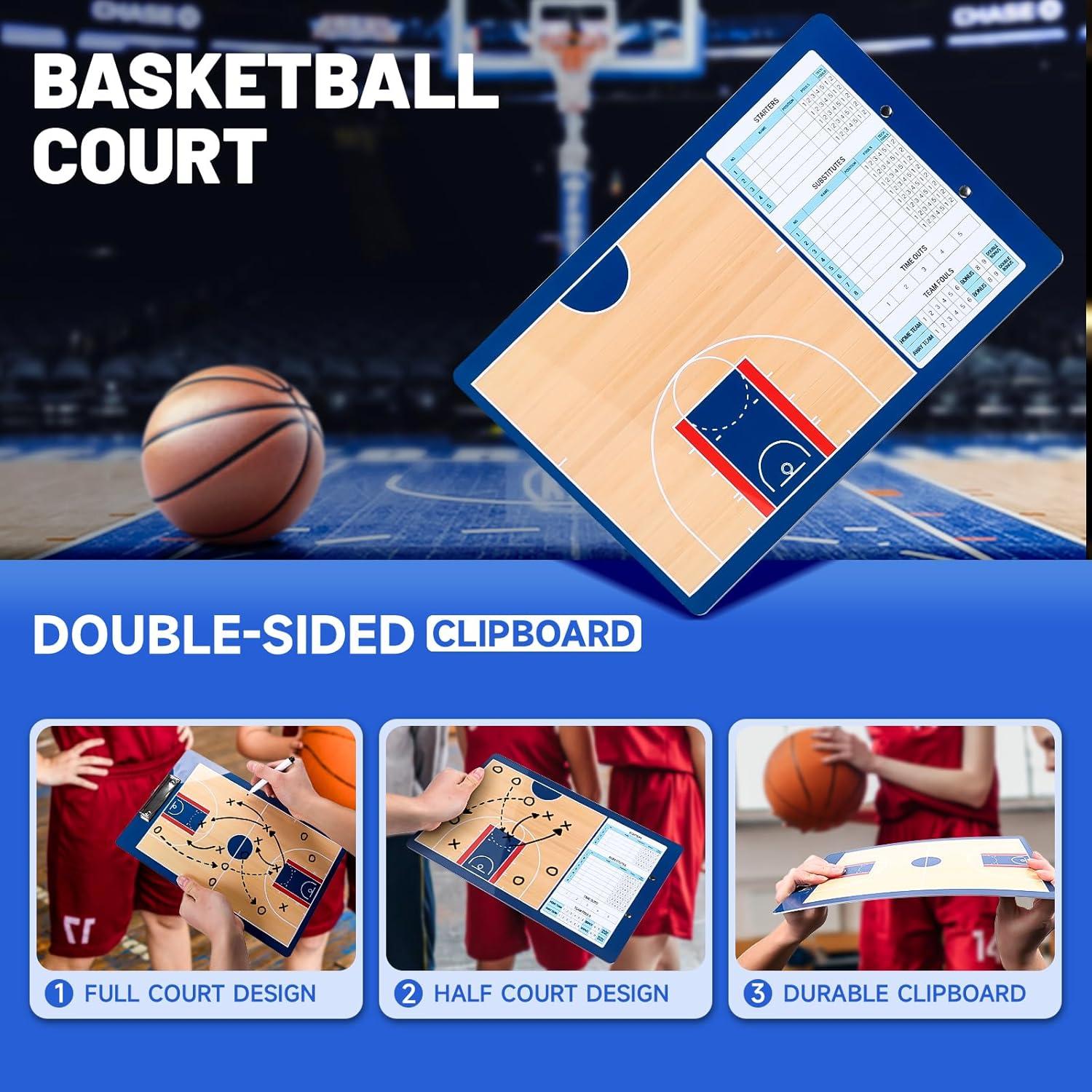 Pizarra de Entrenador de Baloncesto LYINGFISH Doble Cara Azul