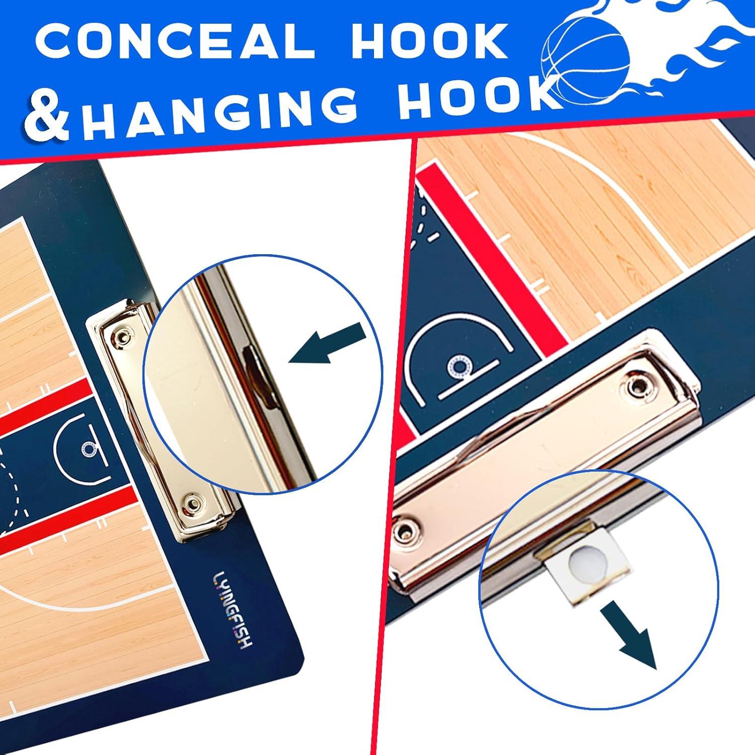 Pizarra de Entrenador de Baloncesto LYINGFISH Doble Cara Azul