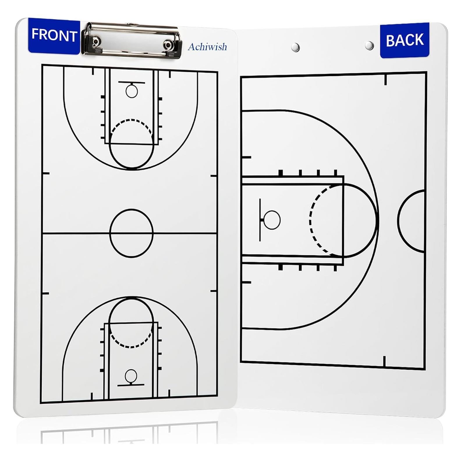 Portaplanos de Baloncesto Achiwish Pizarra Blanca 35 cm Doble Cara