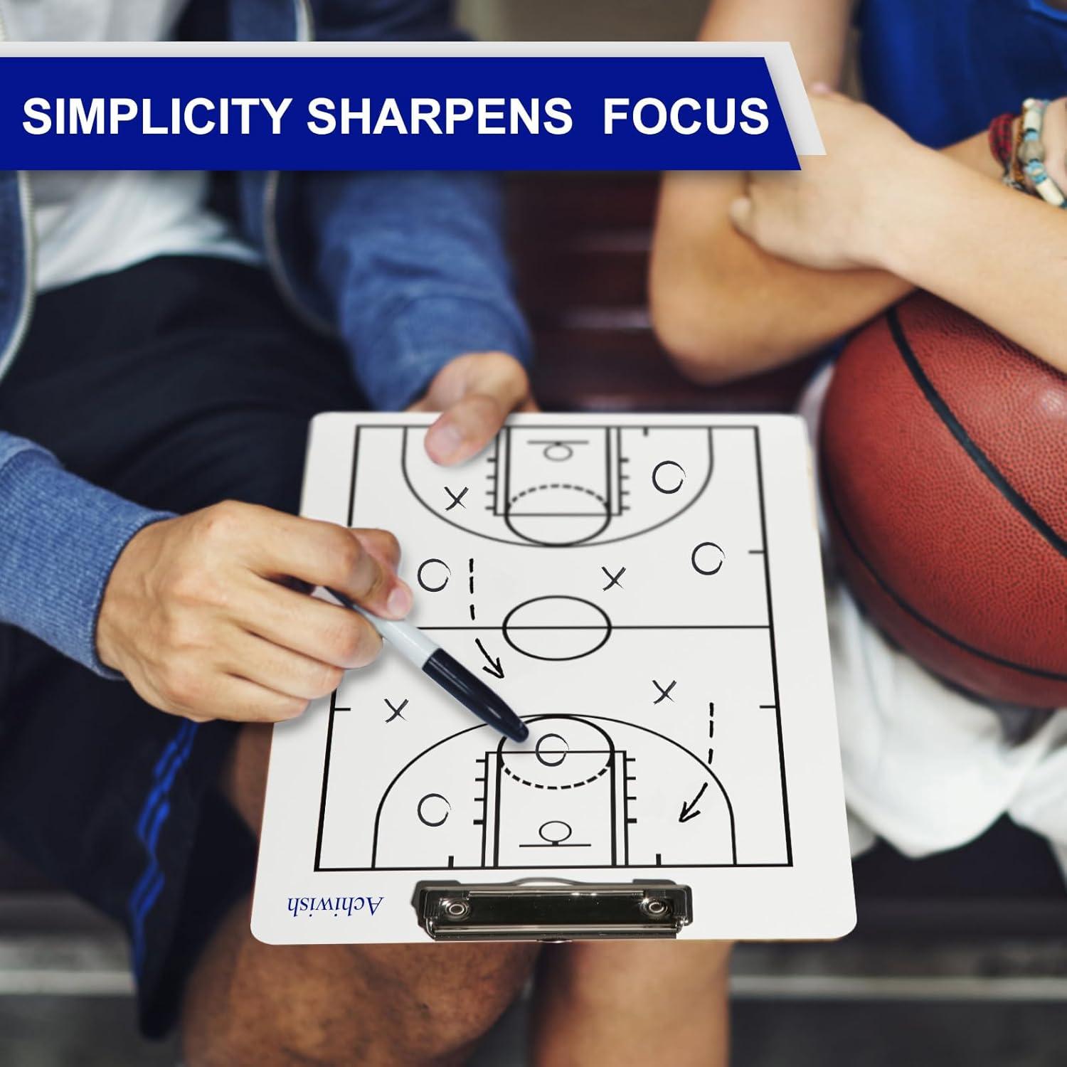 Portaplanos de Baloncesto Achiwish Pizarra Blanca 35 cm Doble Cara