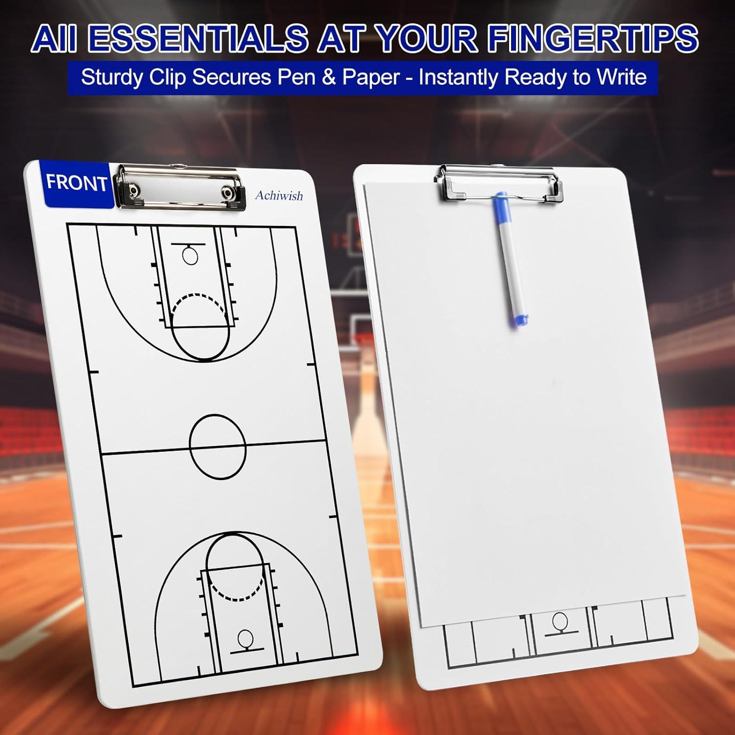 Portaplanos de Baloncesto Achiwish Pizarra Blanca 35 cm Doble Cara