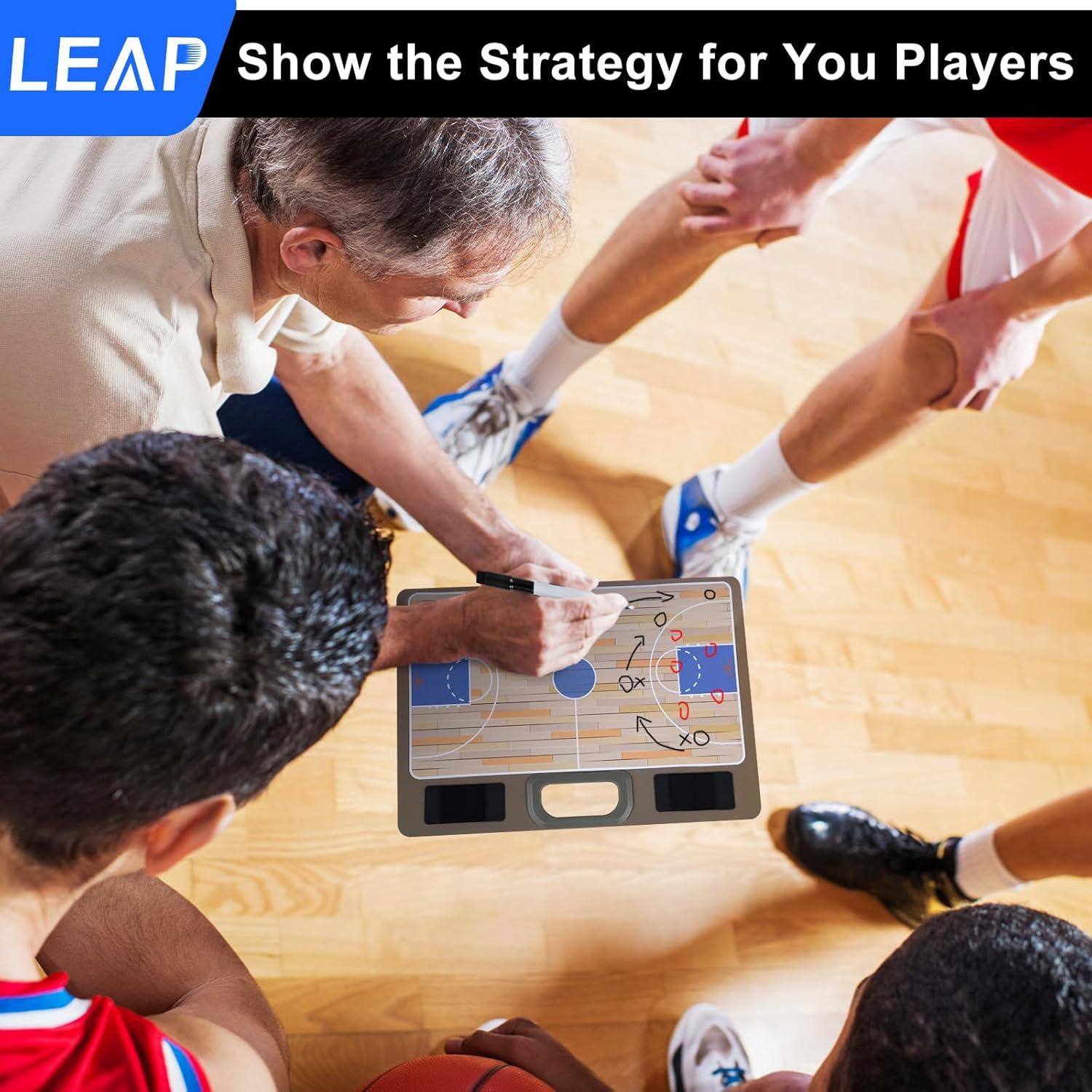 Tablero de Entrenador LEAP Doble Cara para Baloncesto 38.1x27.9cm