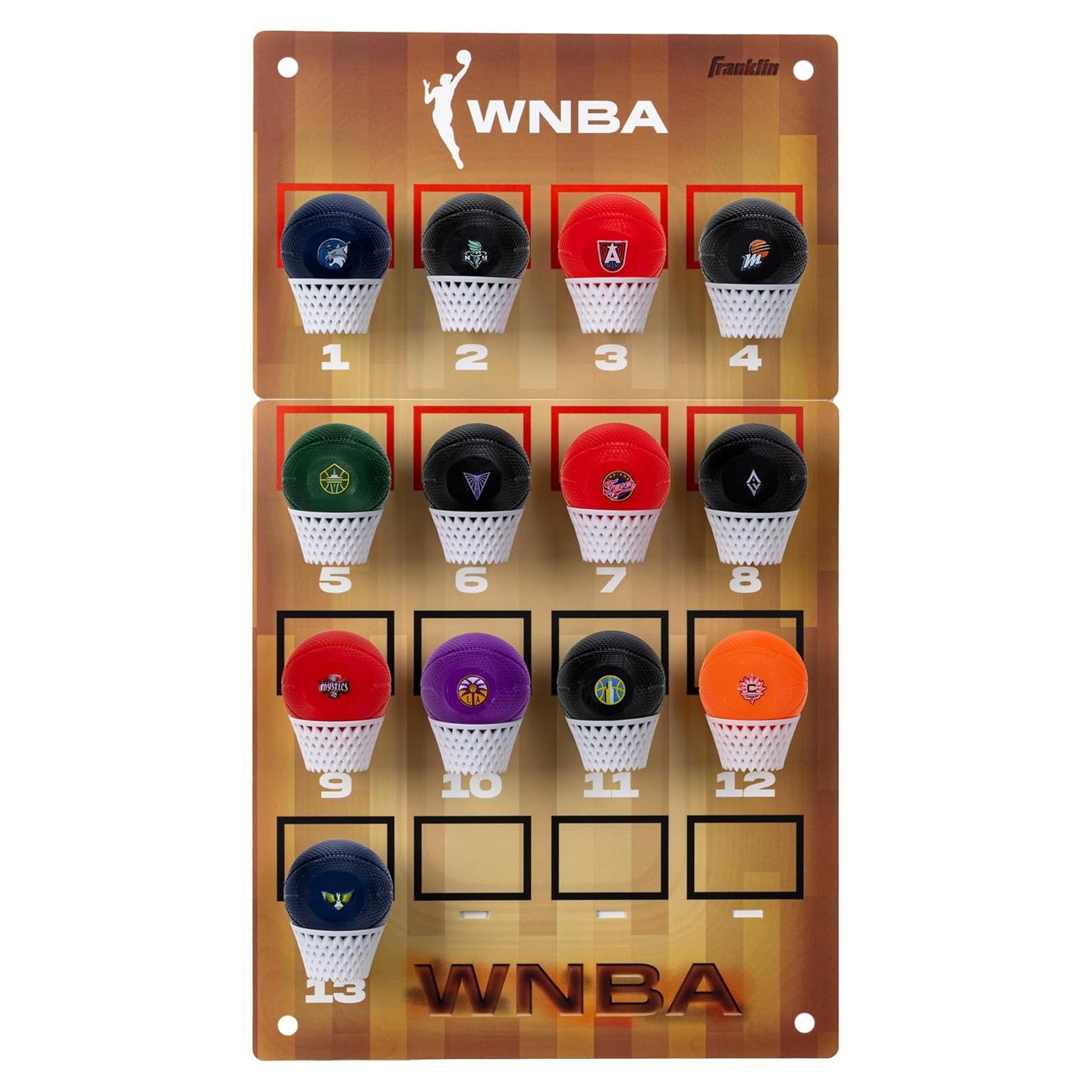 Rastreador de Clasificaciones WNBA Franklin Sports con Mini Aros