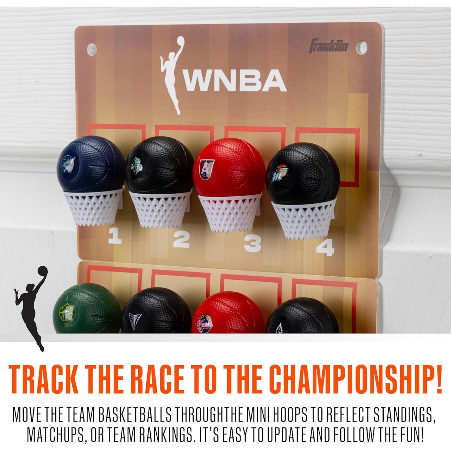 Rastreador de Clasificaciones WNBA Franklin Sports con Mini Aros