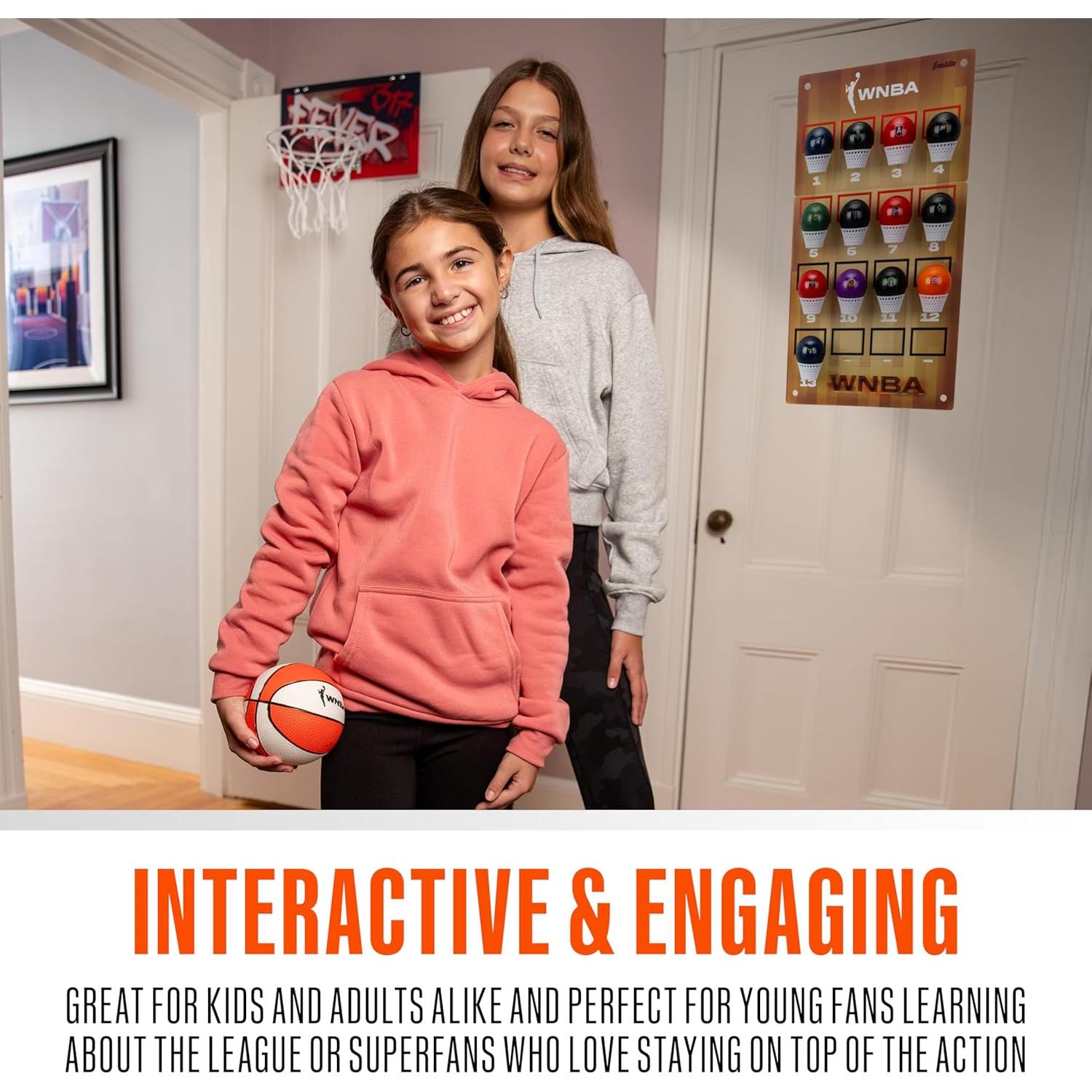 Rastreador de Clasificaciones WNBA Franklin Sports con Mini Aros