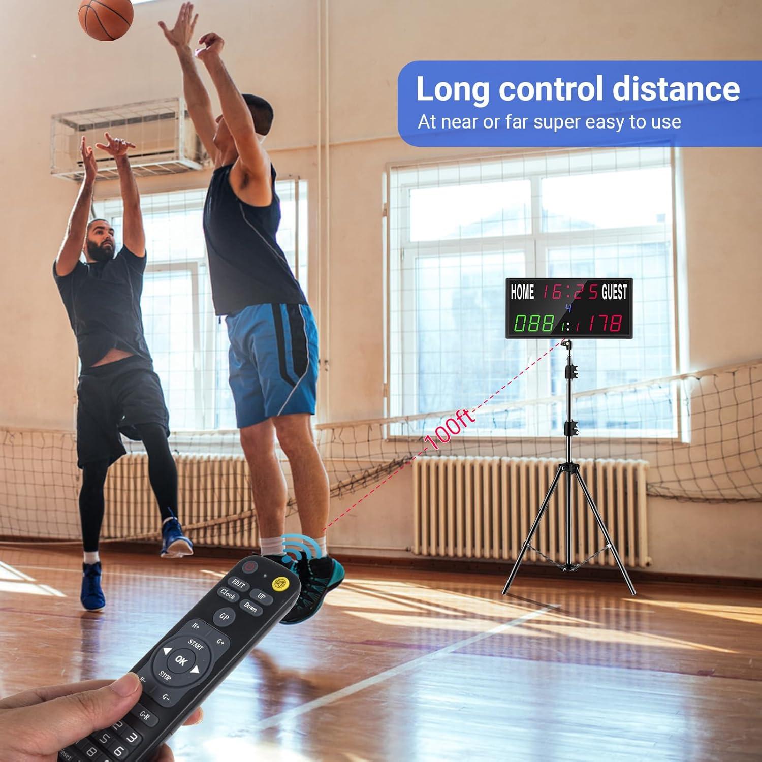 Marcador Electrónico LED Digital Samshow 2025 con Control Remoto