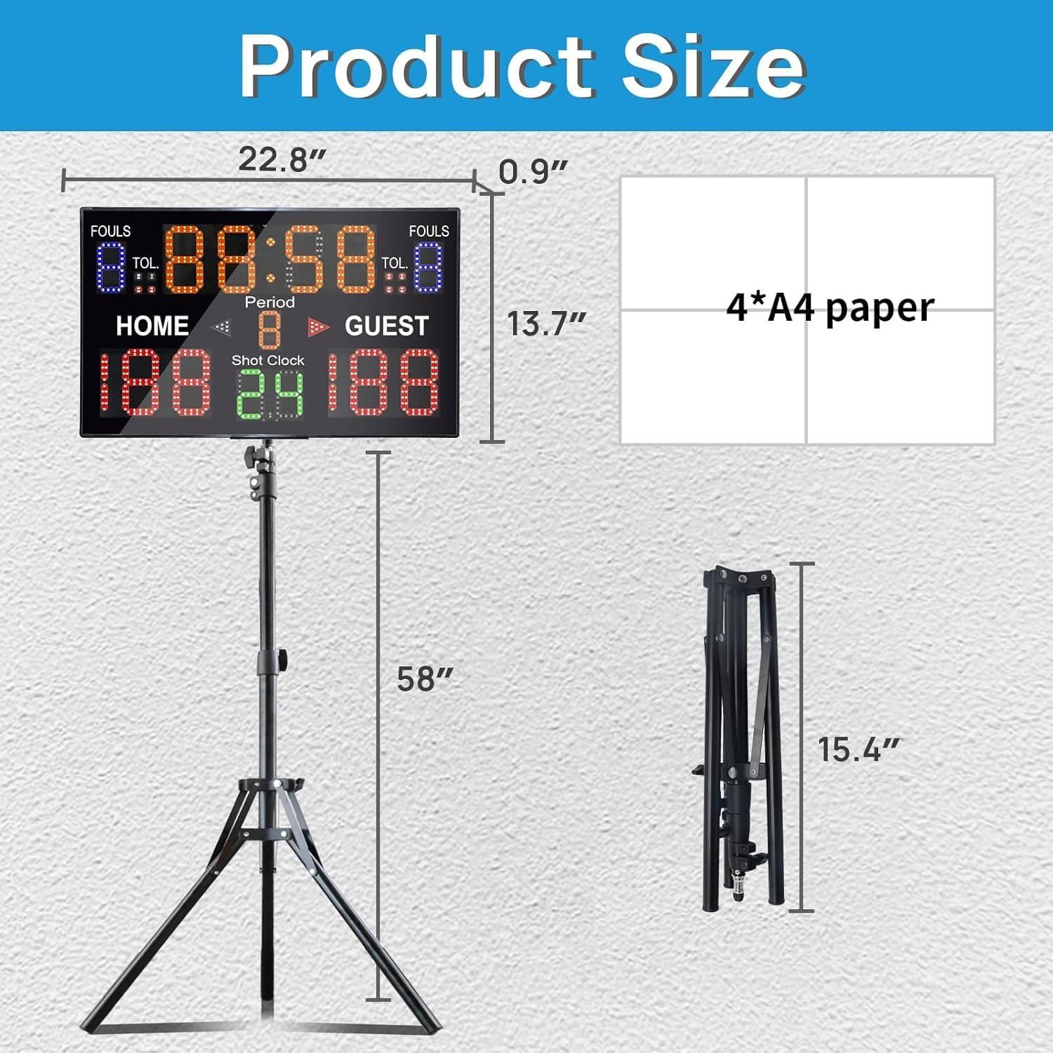 Tablero de Puntaje LED YZ-A30B15D con Control Remoto 57.9x34.8cm