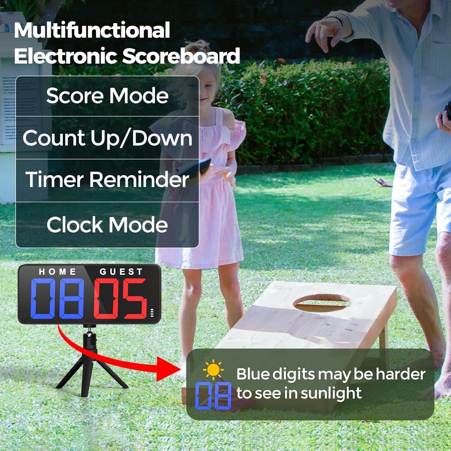 Marcador LED Digital ANJANK 11" para Juegos - Puntuación y Temporizador