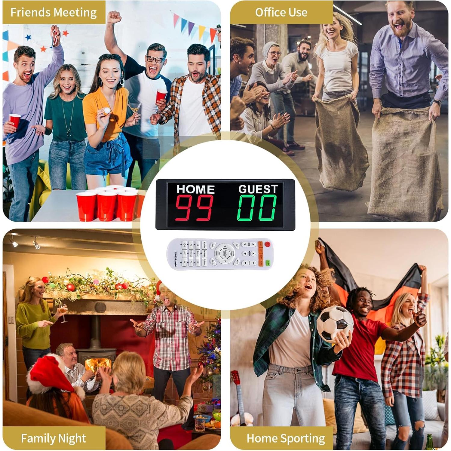 Tablero de Puntuación Digital LED YZ, Portátil 19cm para Juegos