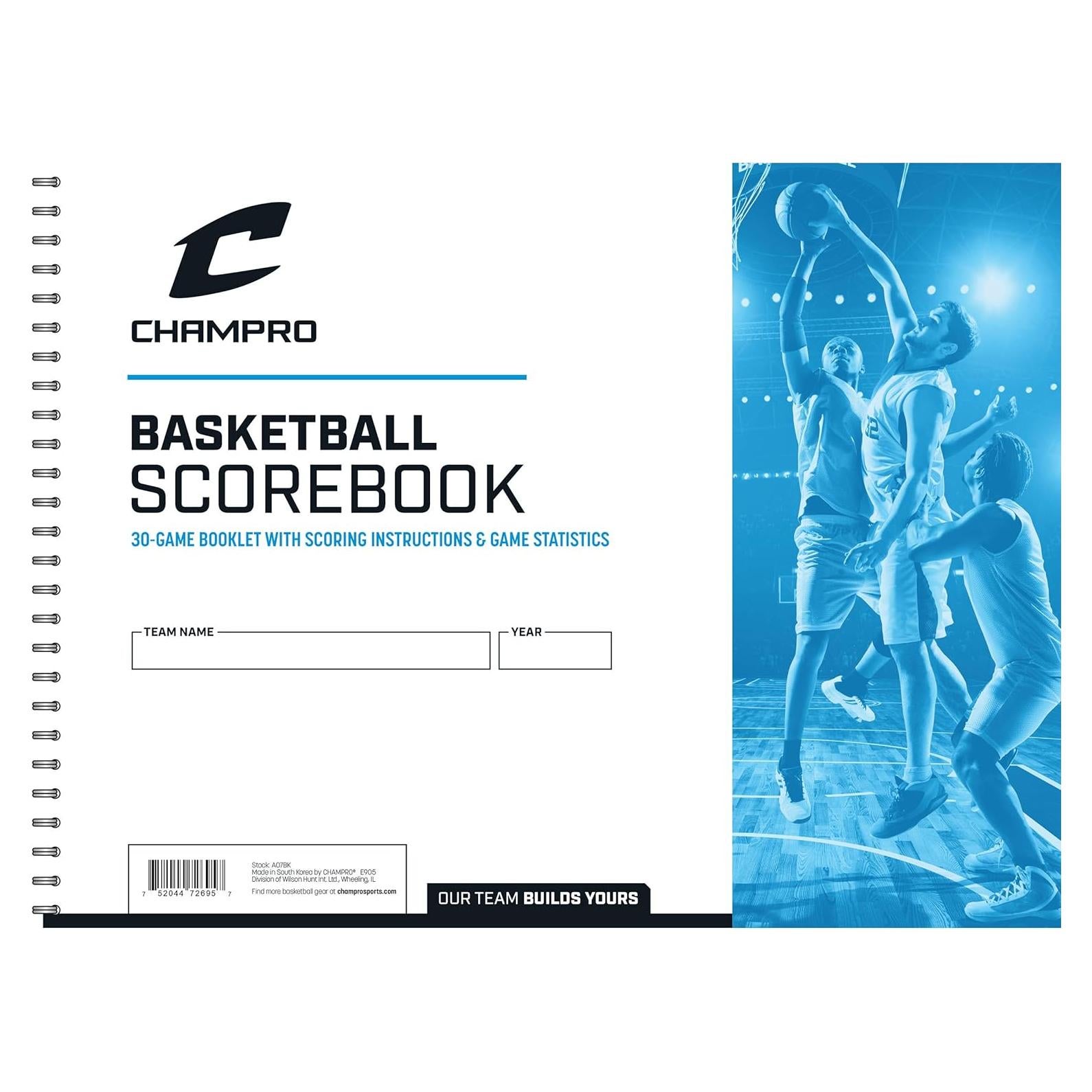 Libro de Puntuación de Baloncesto Champro A07BK - 30 Juegos