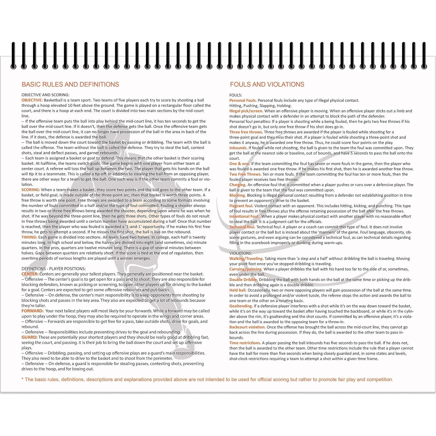 Libro de Puntuación de Baloncesto Perfect Strike Resistente 21.6x27.9cm