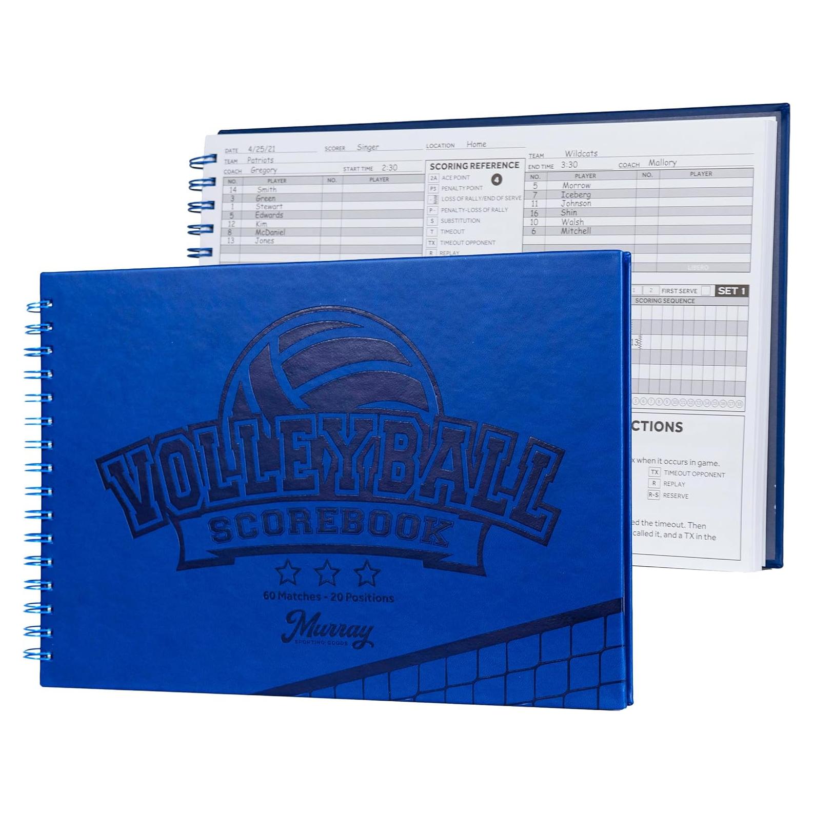 Libro de Puntuación de Voleibol Premium Murray 60 Partidos