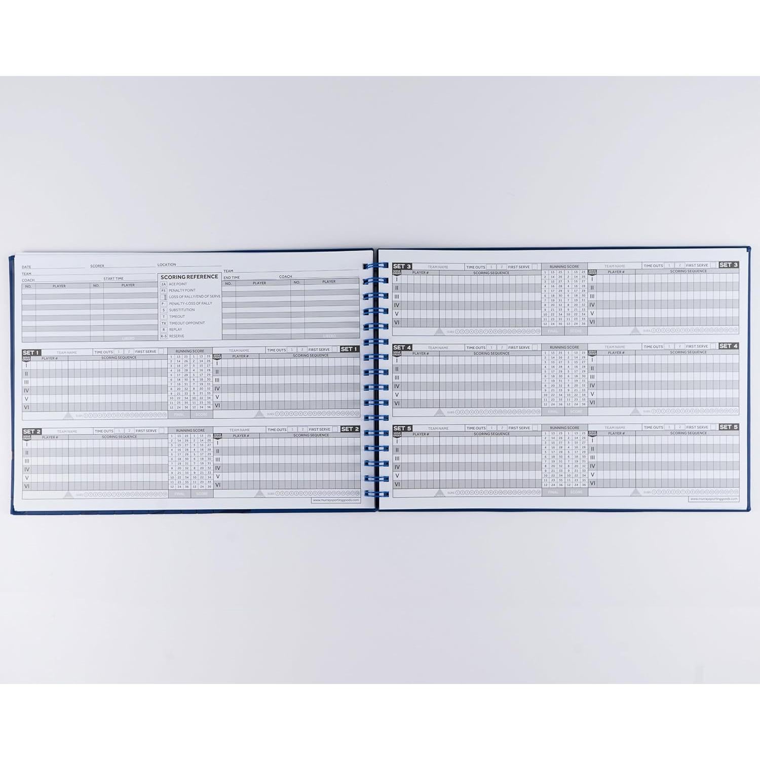 Libro de Puntuación de Voleibol Premium Murray 60 Partidos
