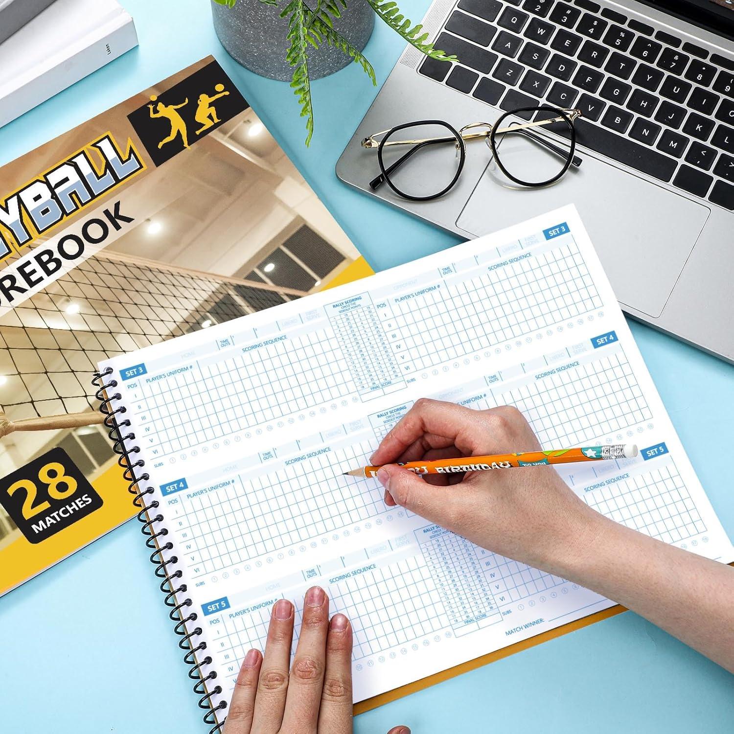 Libro de Puntuación de Voleibol Fuyoooo - 4 Piezas, 28 Partidos