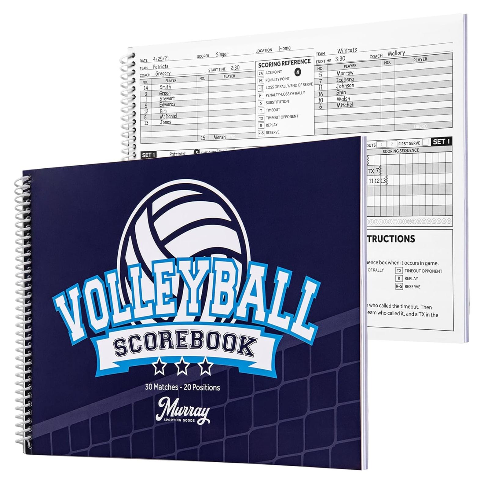 Libro de Puntuación de Voleibol Murray Sporting Goods - 30 Partidos
