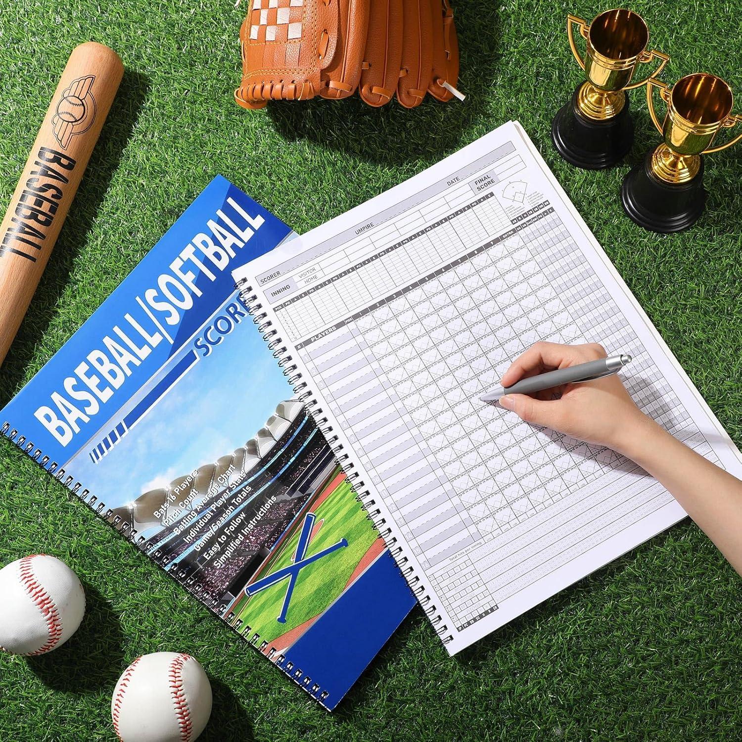 2 Libros de Puntuación de Béisbol Moinchore 28x35.5 cm