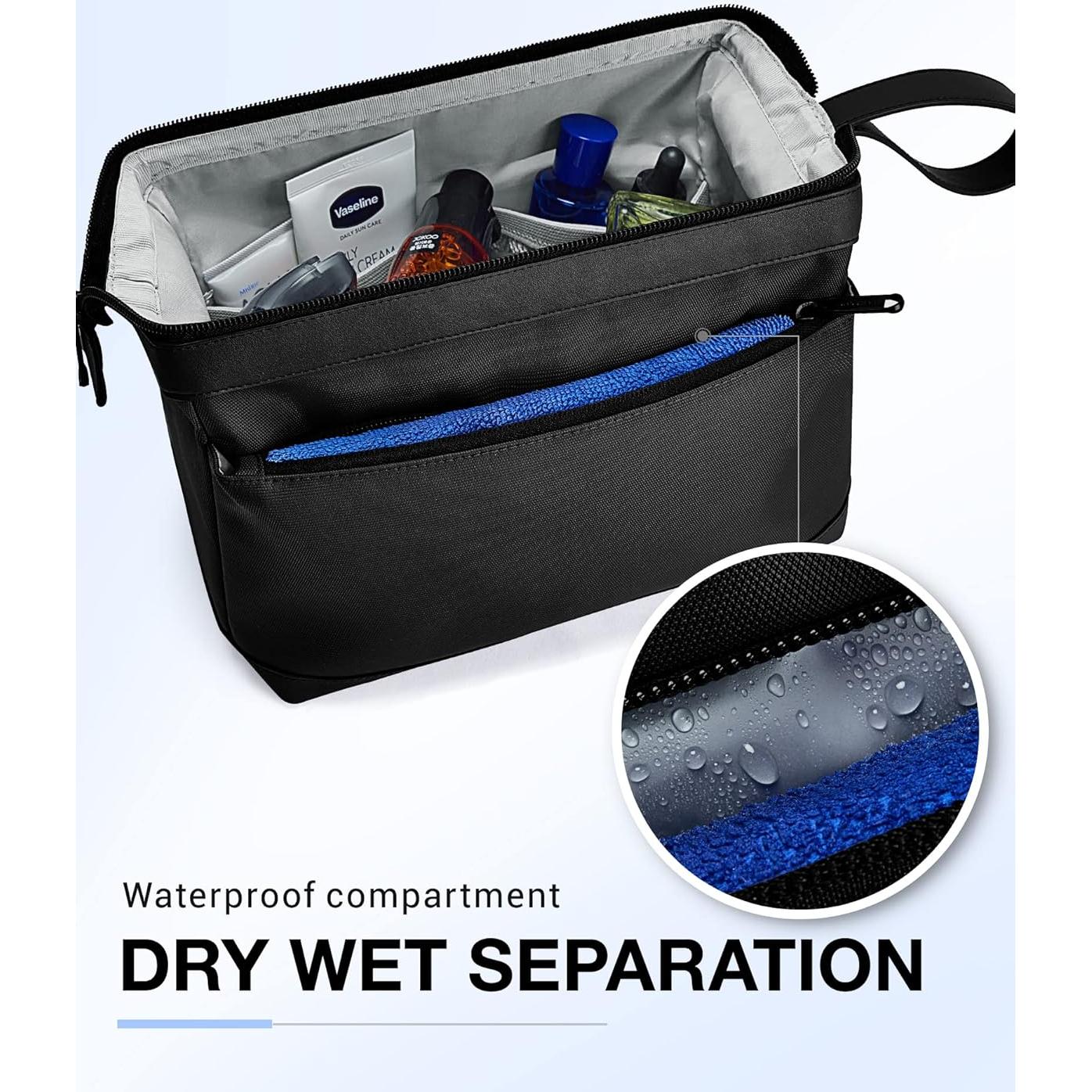 BAGSMART Neceser de Aseo Hombre Negro Resistente al Agua