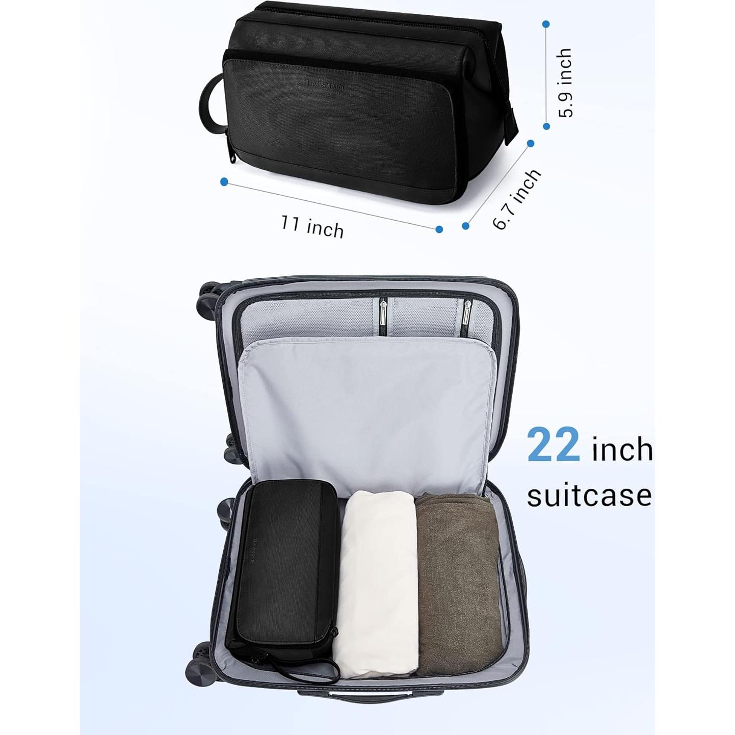 BAGSMART Neceser de Aseo Hombre Negro Resistente al Agua