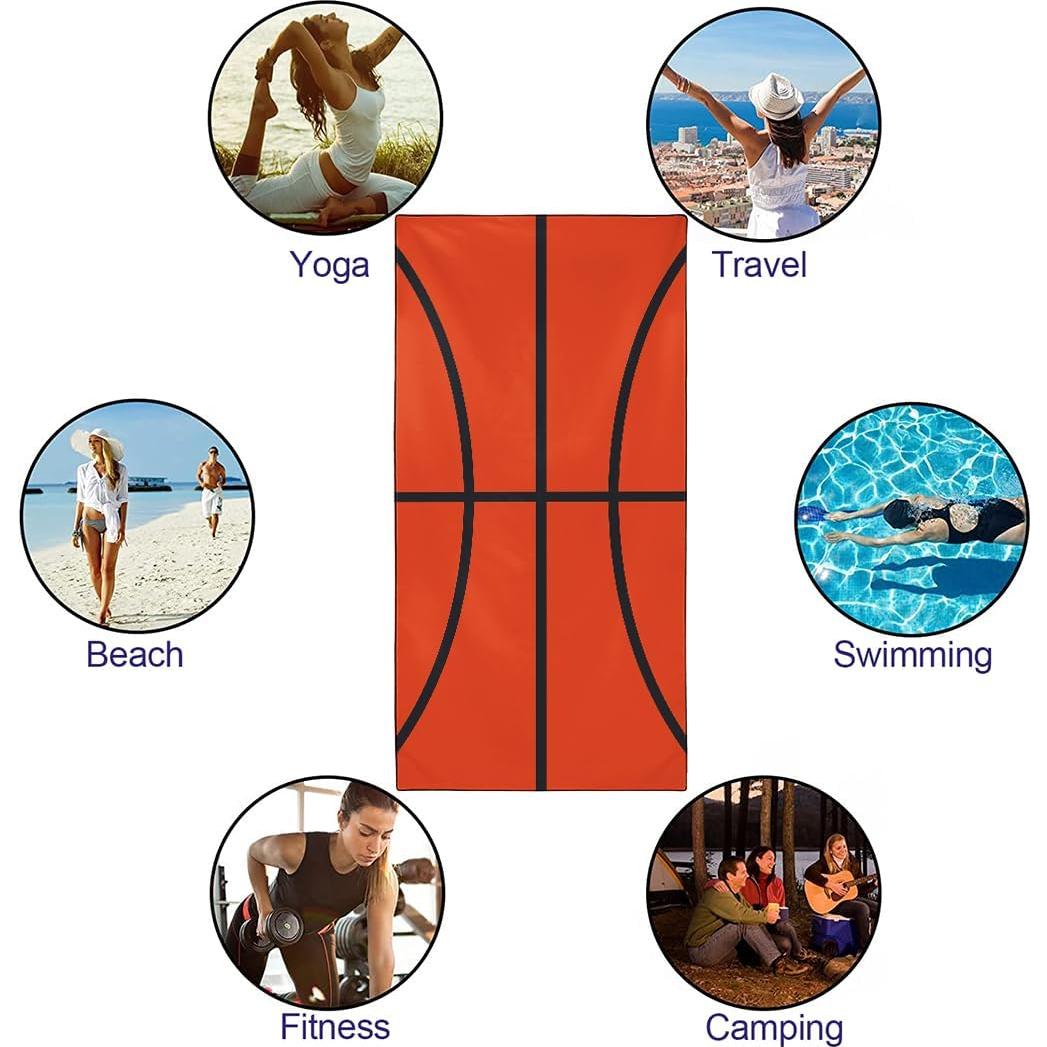 Toalla de Playa Rstick XL Baloncesto 91x182 cm Secado Rápido