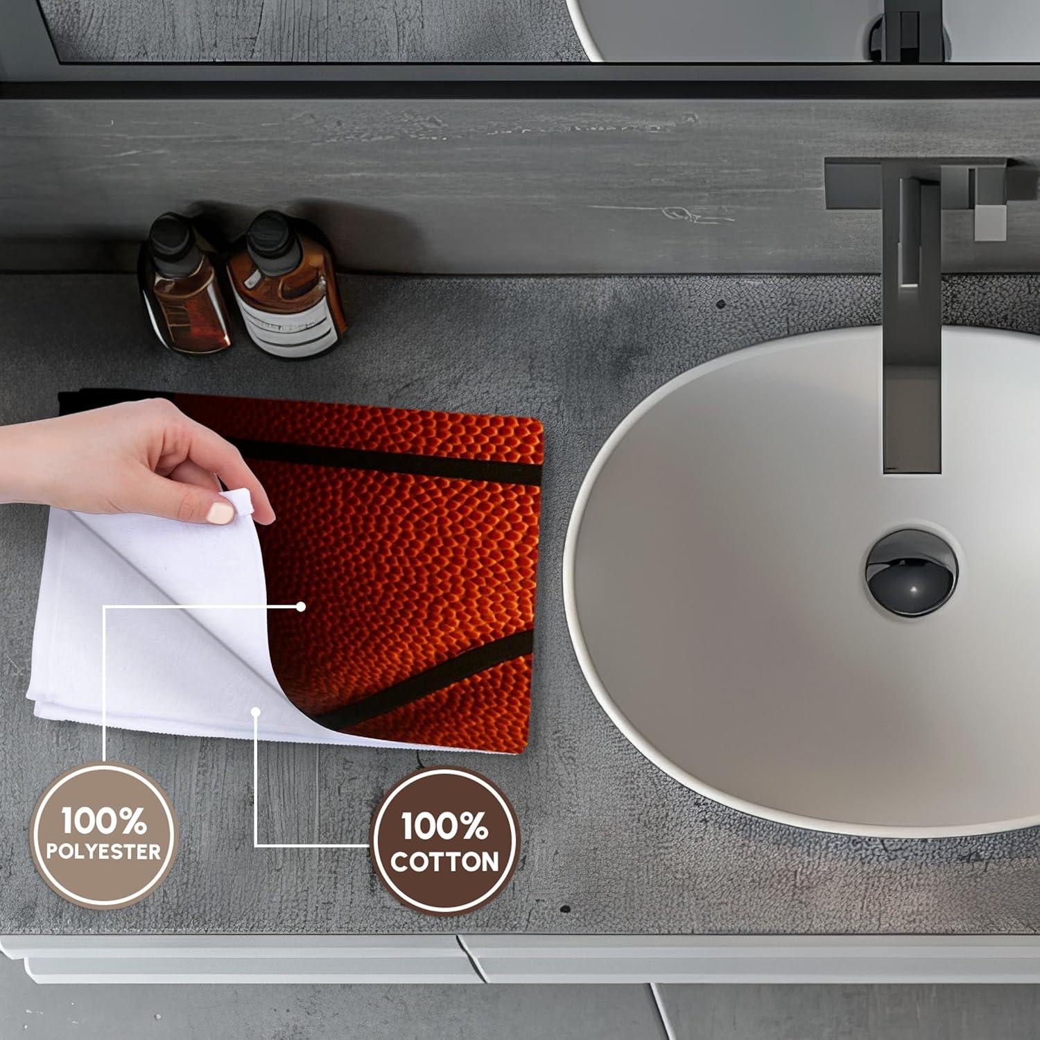 Toalla de Mano 3dRose Baloncesto 38x56 cm Multicolor