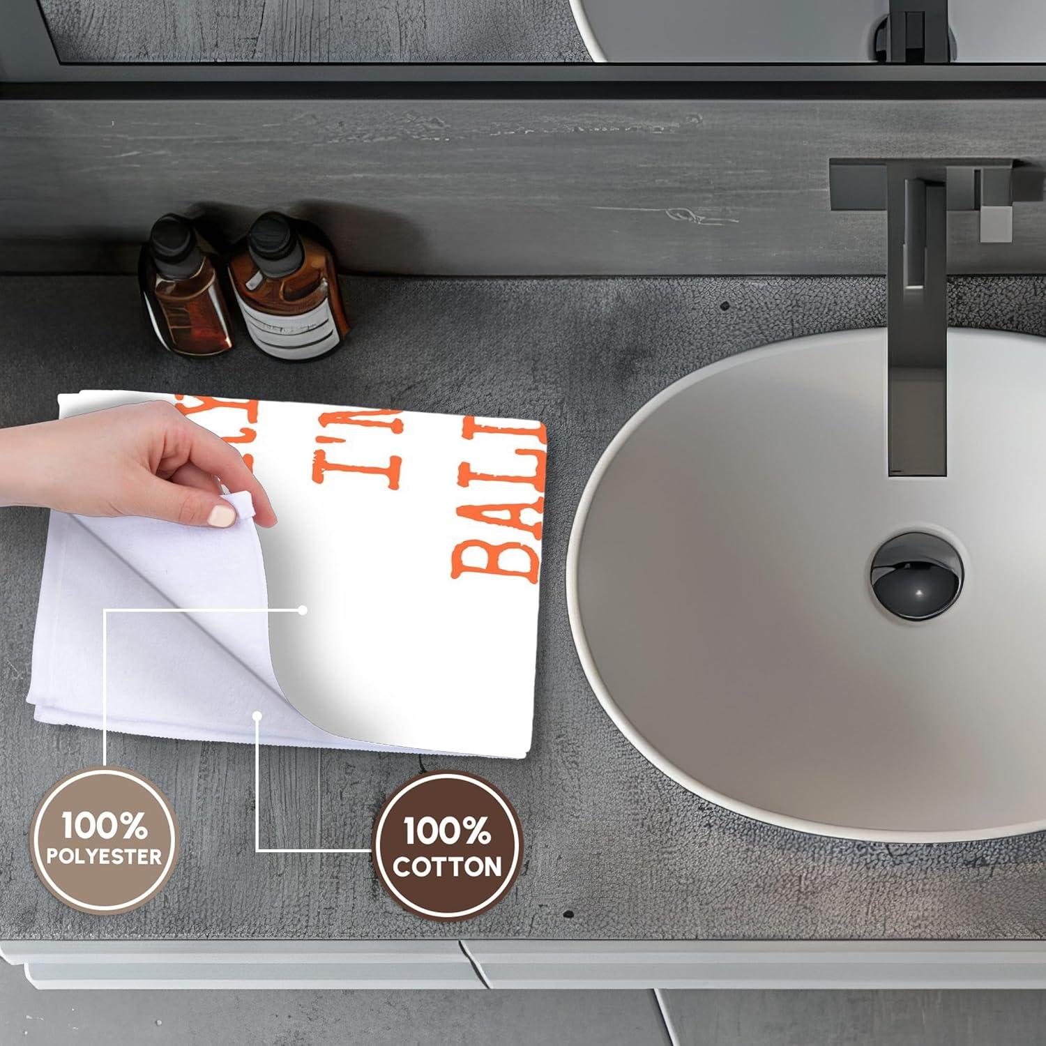 Toalla de Mano 3D Rose Baloncesto Naranja 38x56 cm Multicolor