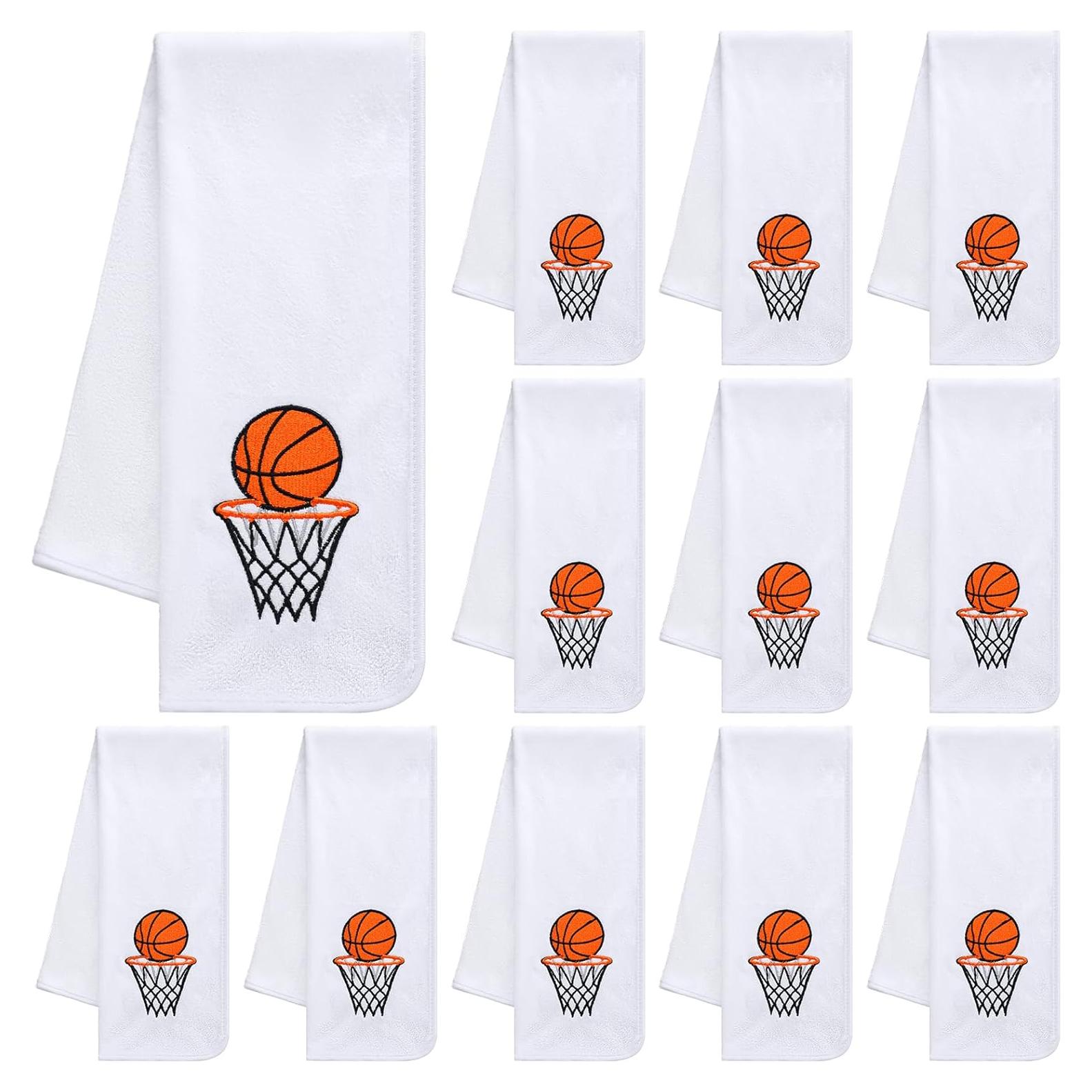 12 Toallas de Mano Microfibra Baloncesto Fanfanwin 30x70cm