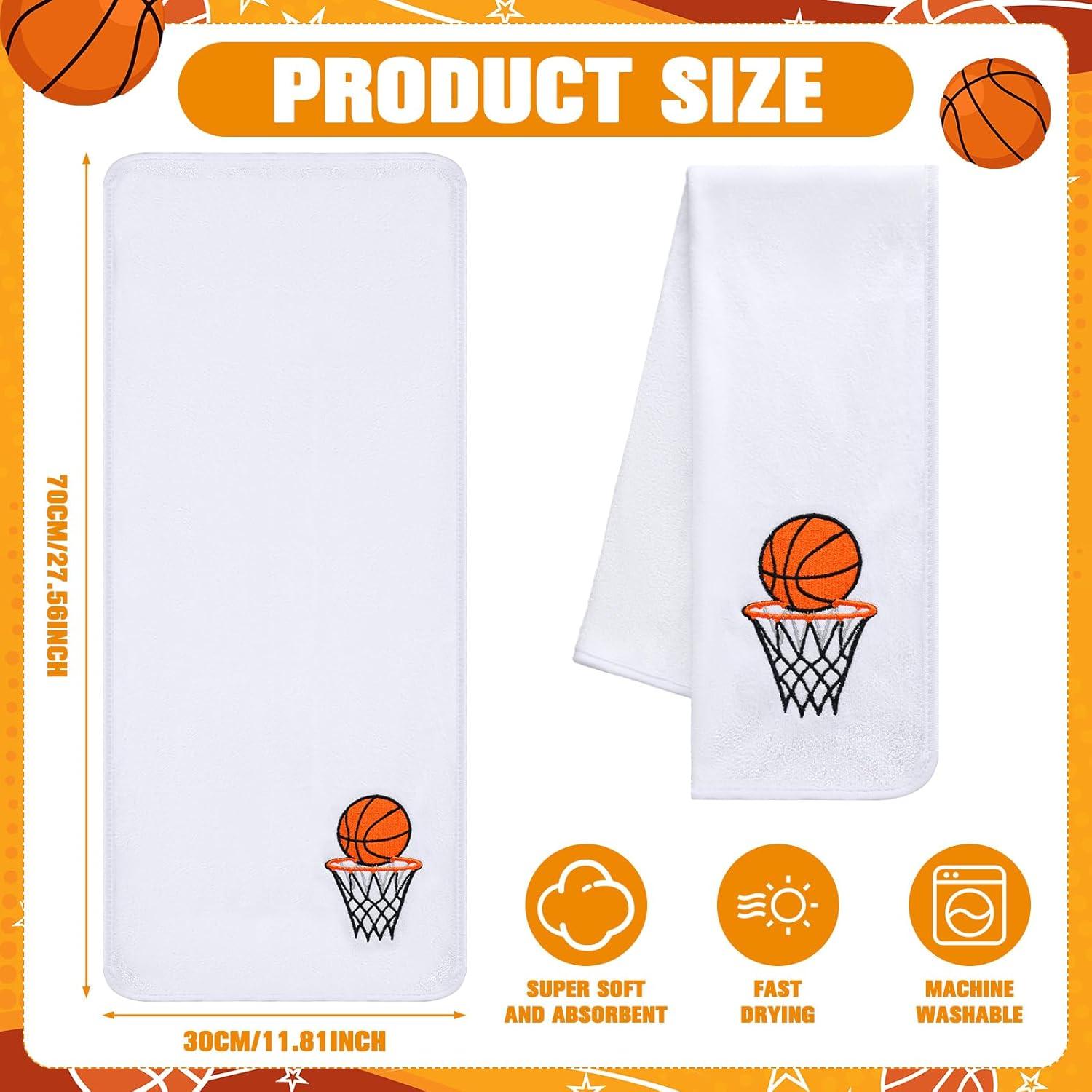 12 Toallas de Mano Microfibra Baloncesto Fanfanwin 30x70cm