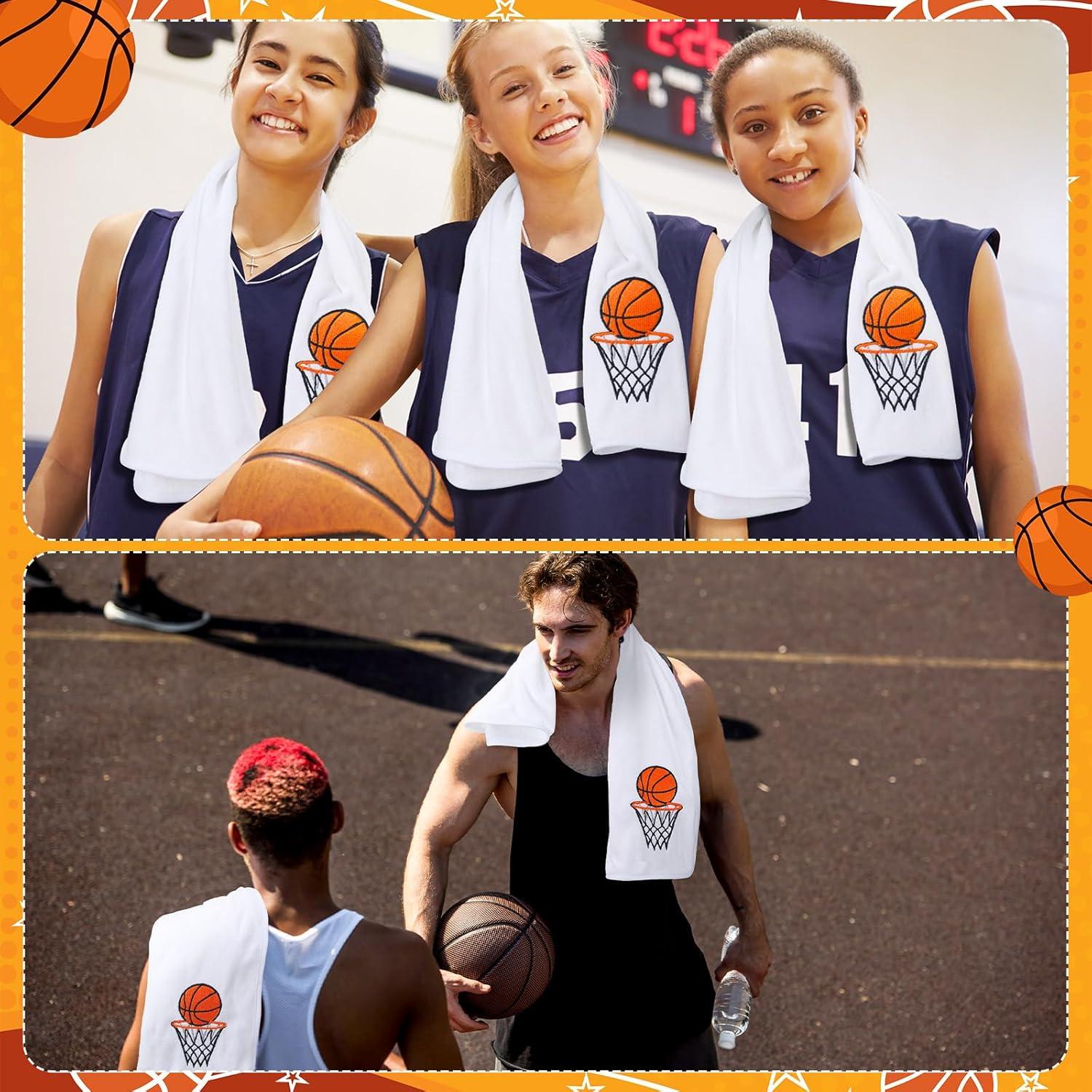 12 Toallas de Mano Microfibra Baloncesto Fanfanwin 30x70cm