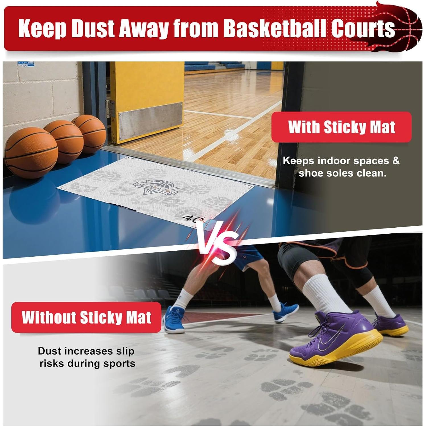 Alfombrilla Adhesiva de Baloncesto HIGHRAZON 44.4x34.2 cm