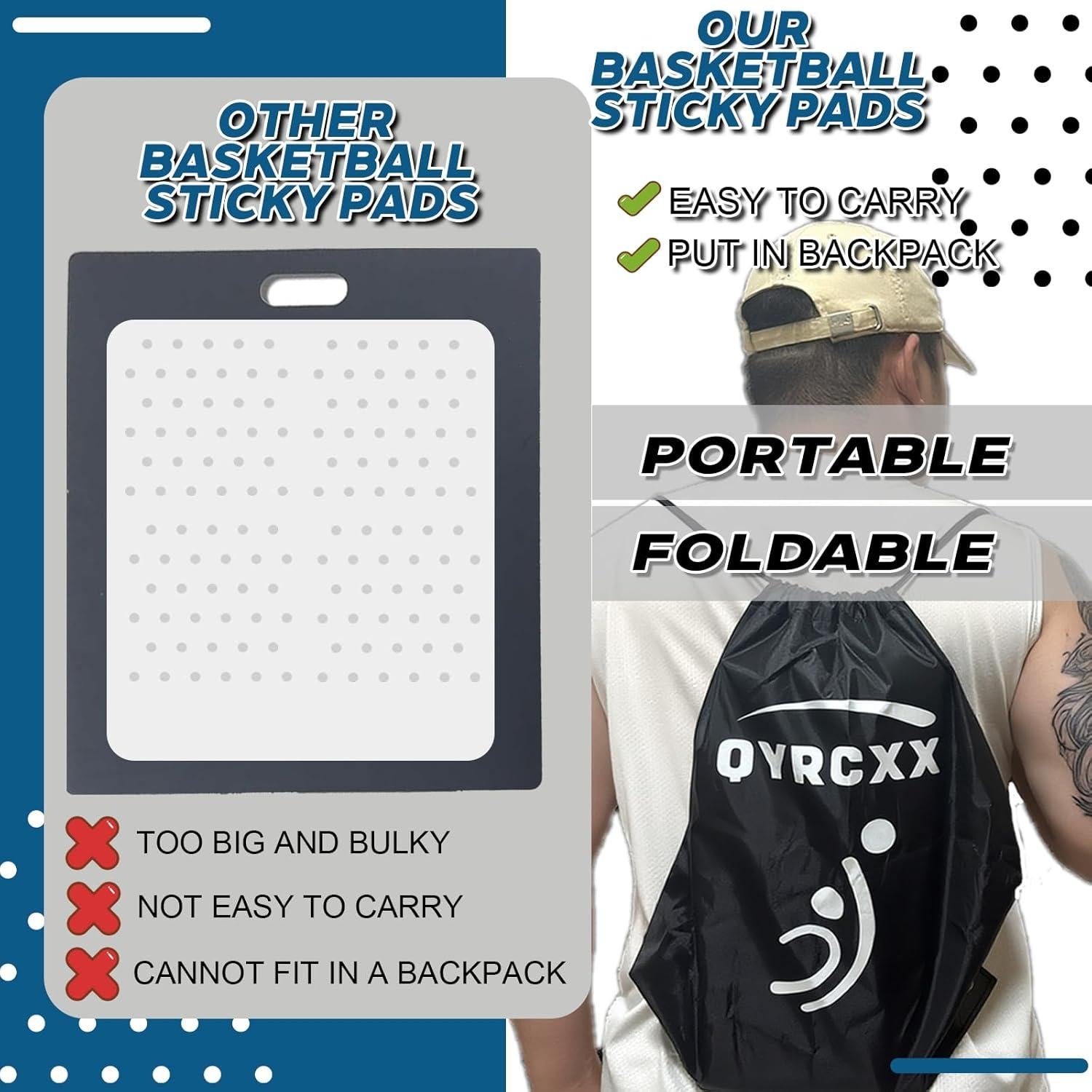 Alfombrilla Adhesiva de Baloncesto QYRCXX - 60 Hojas Antideslizante