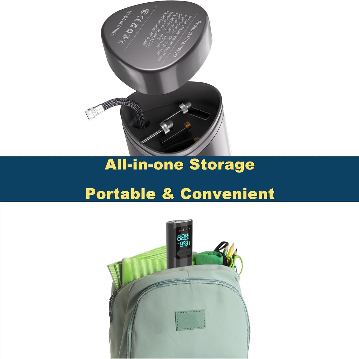 Bomba Eléctrica DDUO A8 para Pelotas de Ejercicio 4000mAh