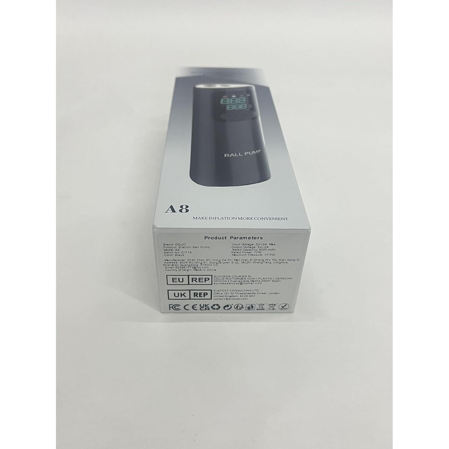 Bomba Eléctrica DDUO A8 para Pelotas de Ejercicio 4000mAh