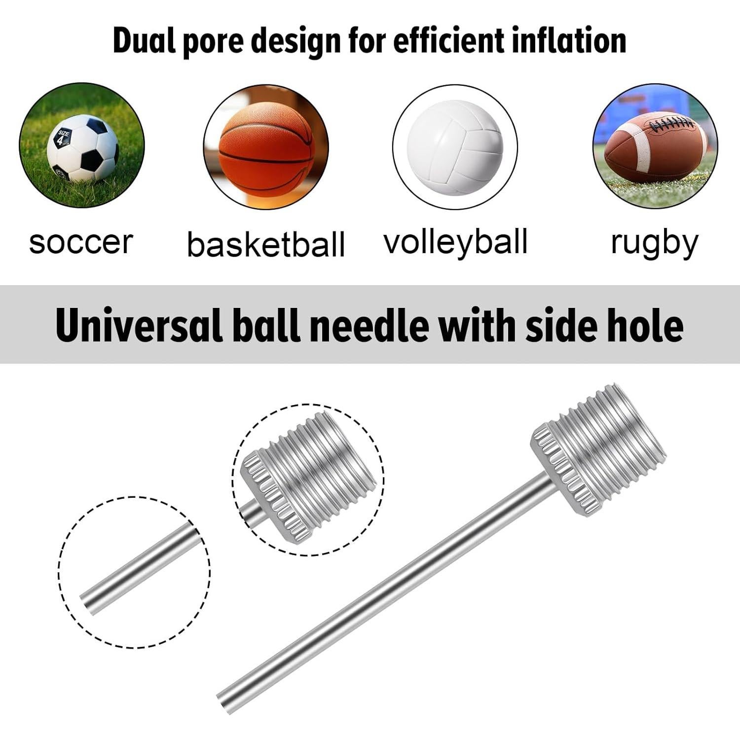 60 Agujas de Bomba Sorcristy para Inflar Pelotas Deportivas